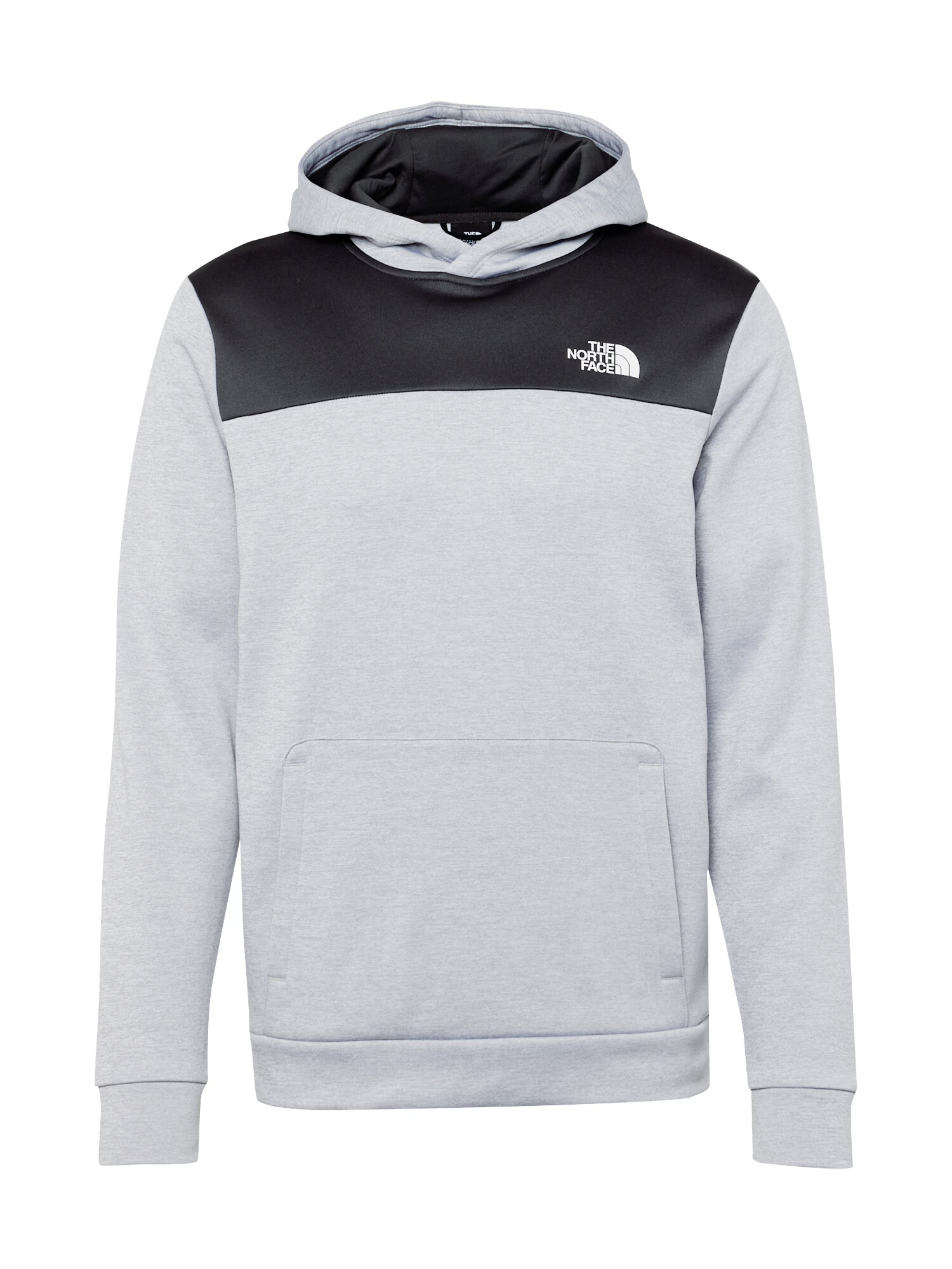 THE NORTH FACE Športna majica 'M REAXION FLEECE P/O HOODIE - EU' pegasto siva / črna / bela - Pepit.si