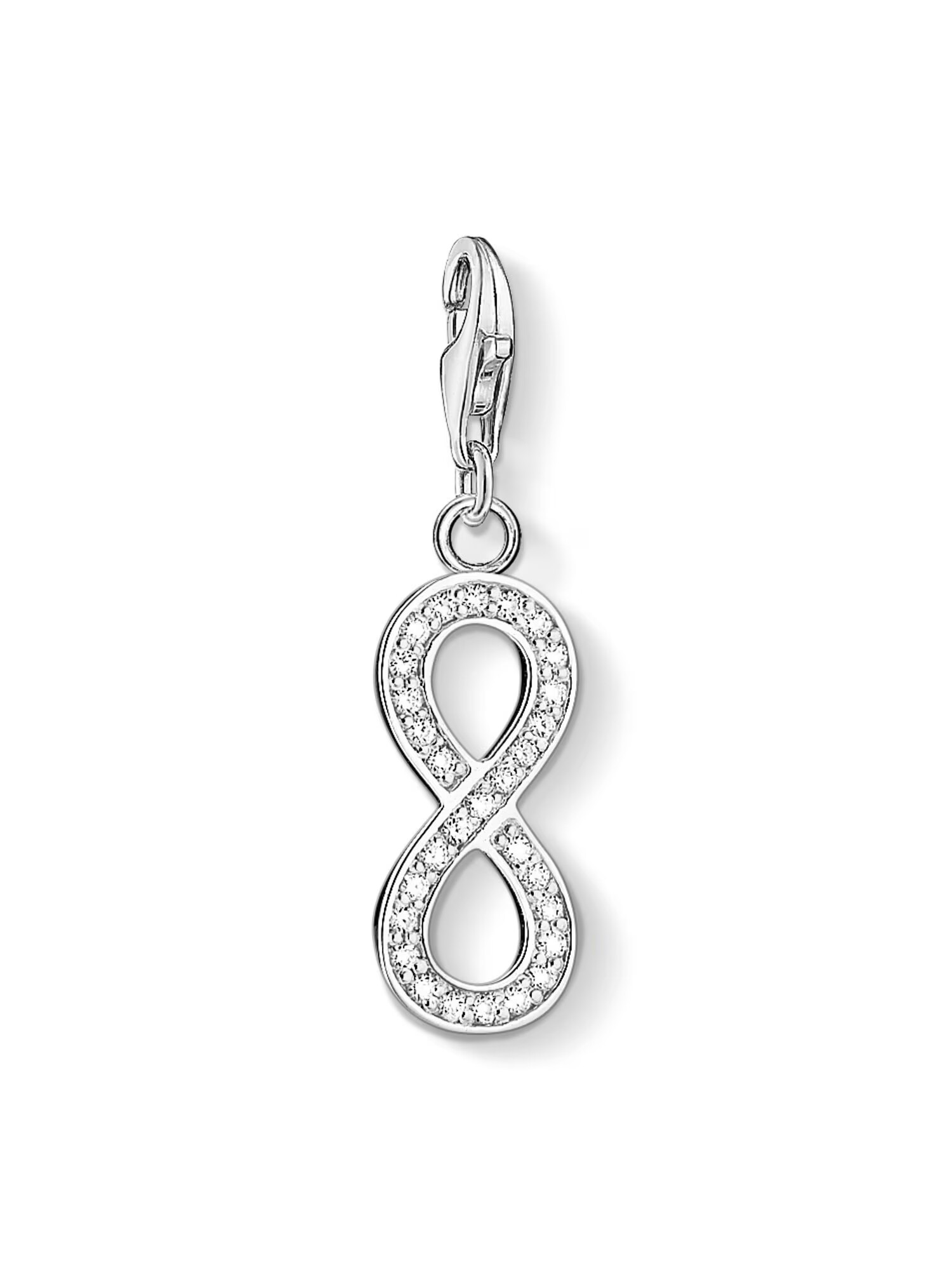 Thomas Sabo Obesek 'Infinity' srebrna / transparentna - Pepit.si