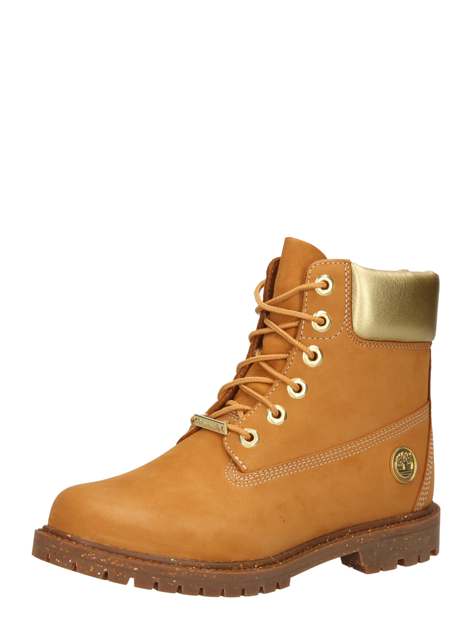 TIMBERLAND Gležnarji z vezalkami konjak / zlata - Pepit.si