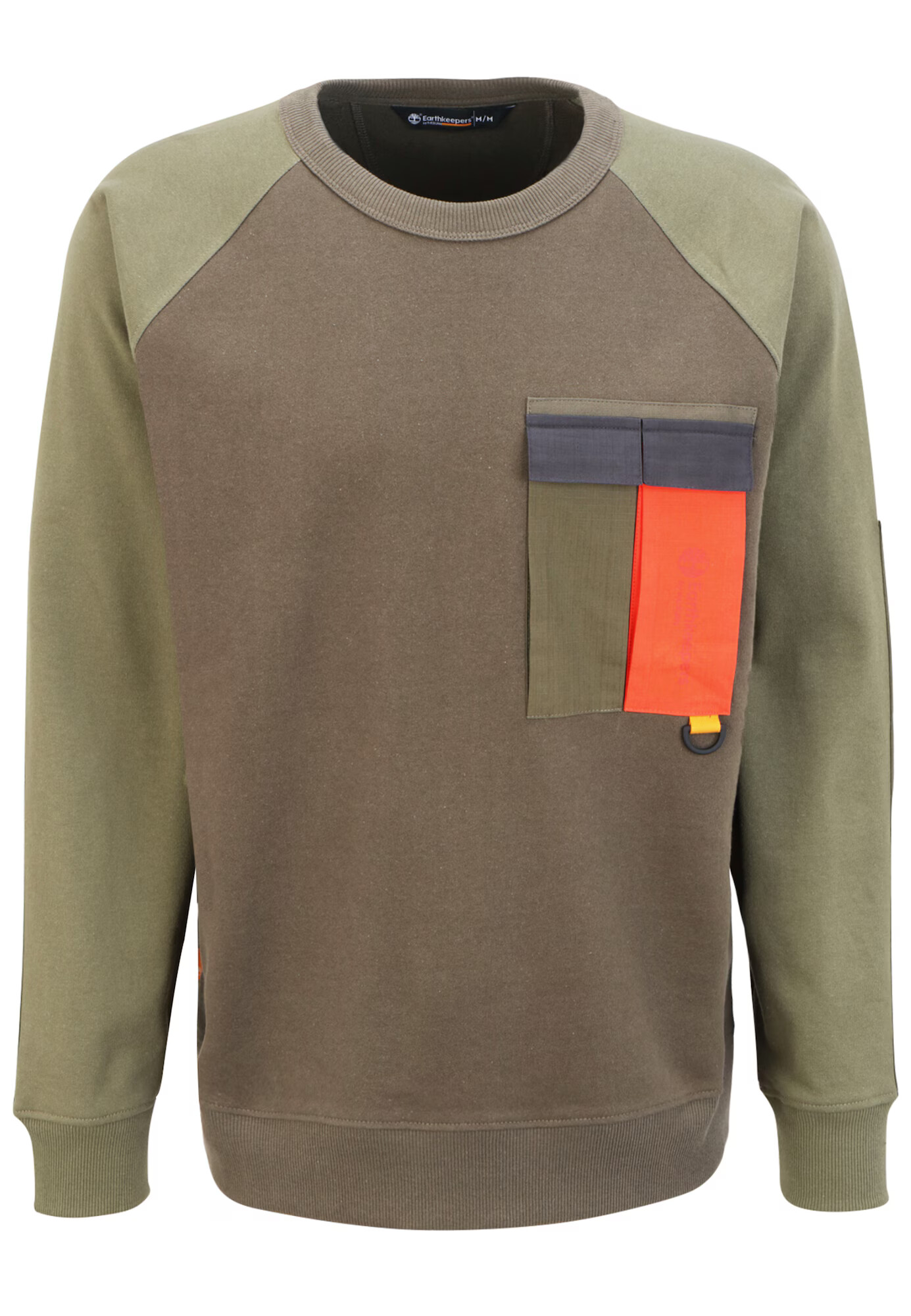 TIMBERLAND Majica 'EK+ Pocket Crew Neck' zelena / temno zelena - Pepit.si