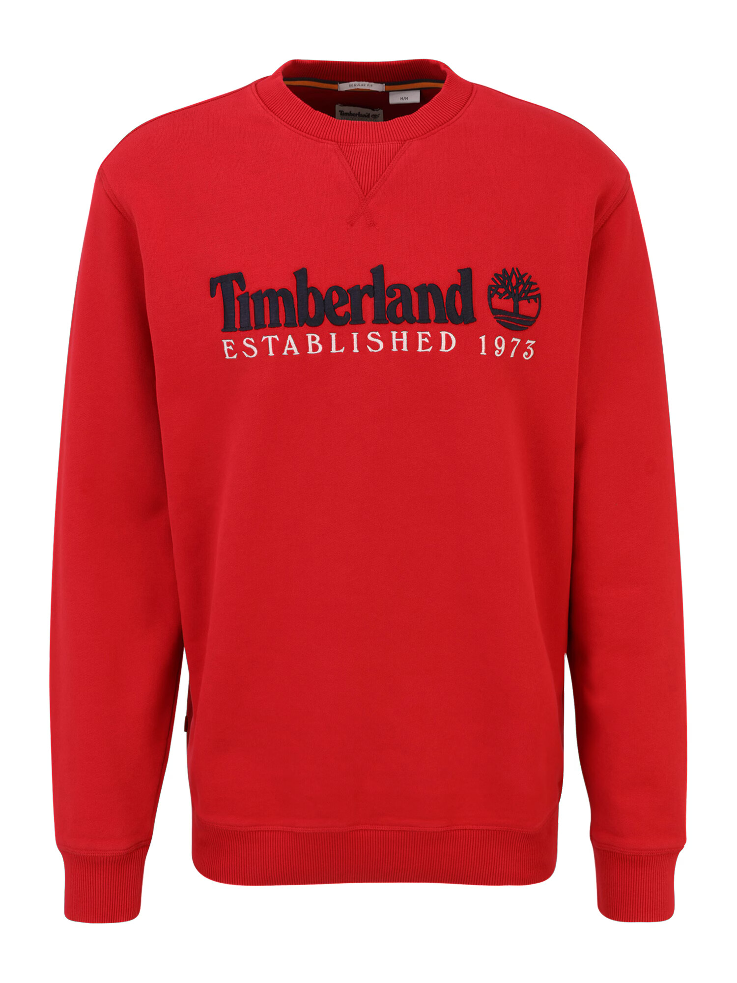 TIMBERLAND Majica 'Est 1973' črna / ognjeno rdeča - Pepit.si