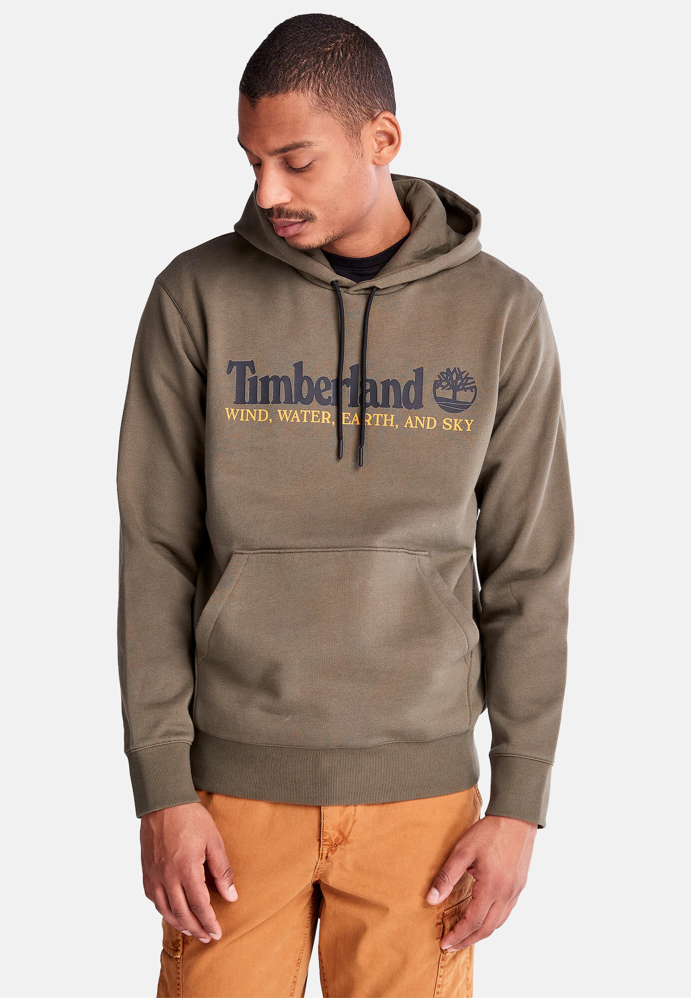 TIMBERLAND Majica rjava / oranžna / črna - Pepit.si