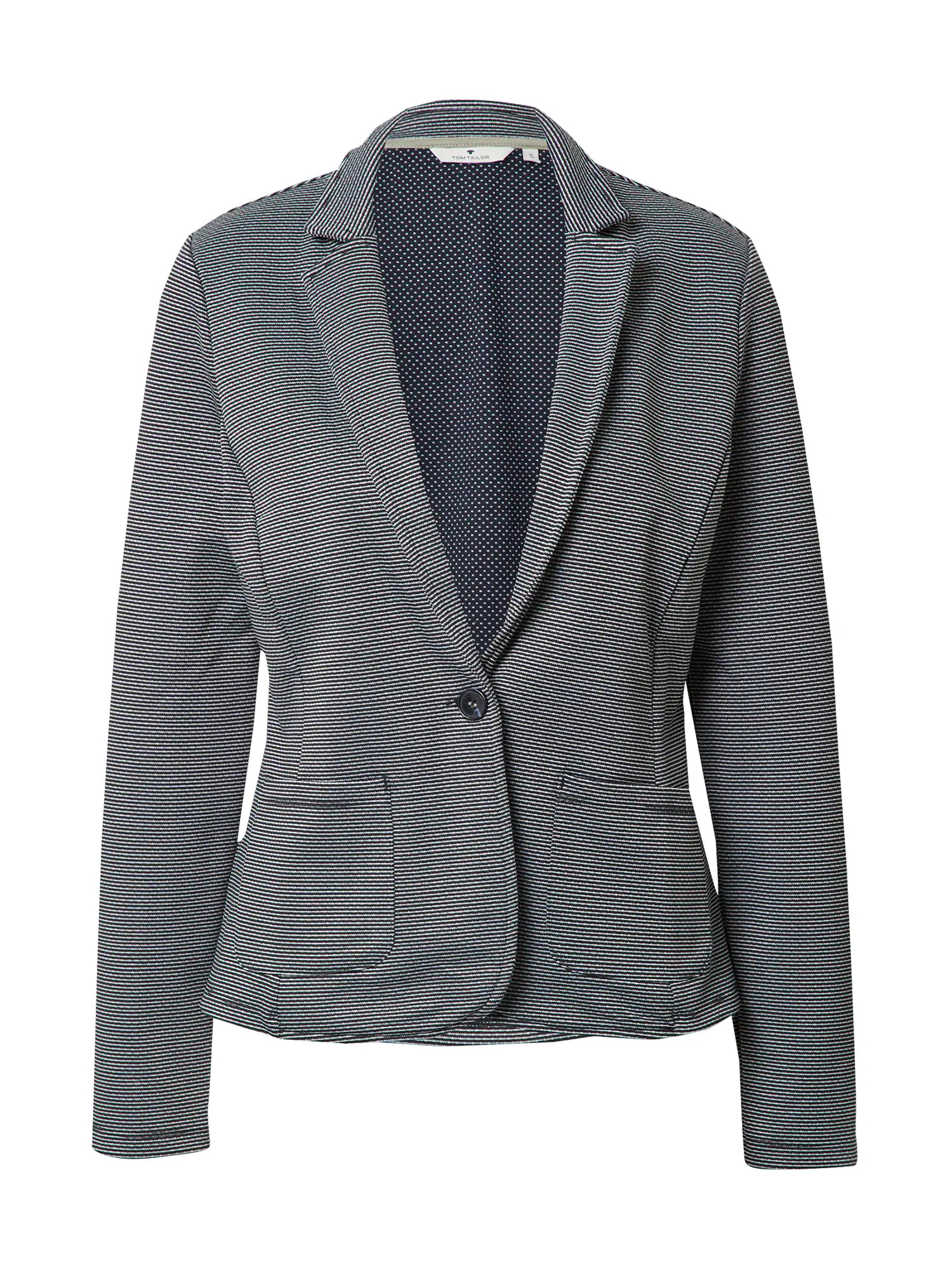 TOM TAILOR Blazer svetlo siva / črna - Pepit.si