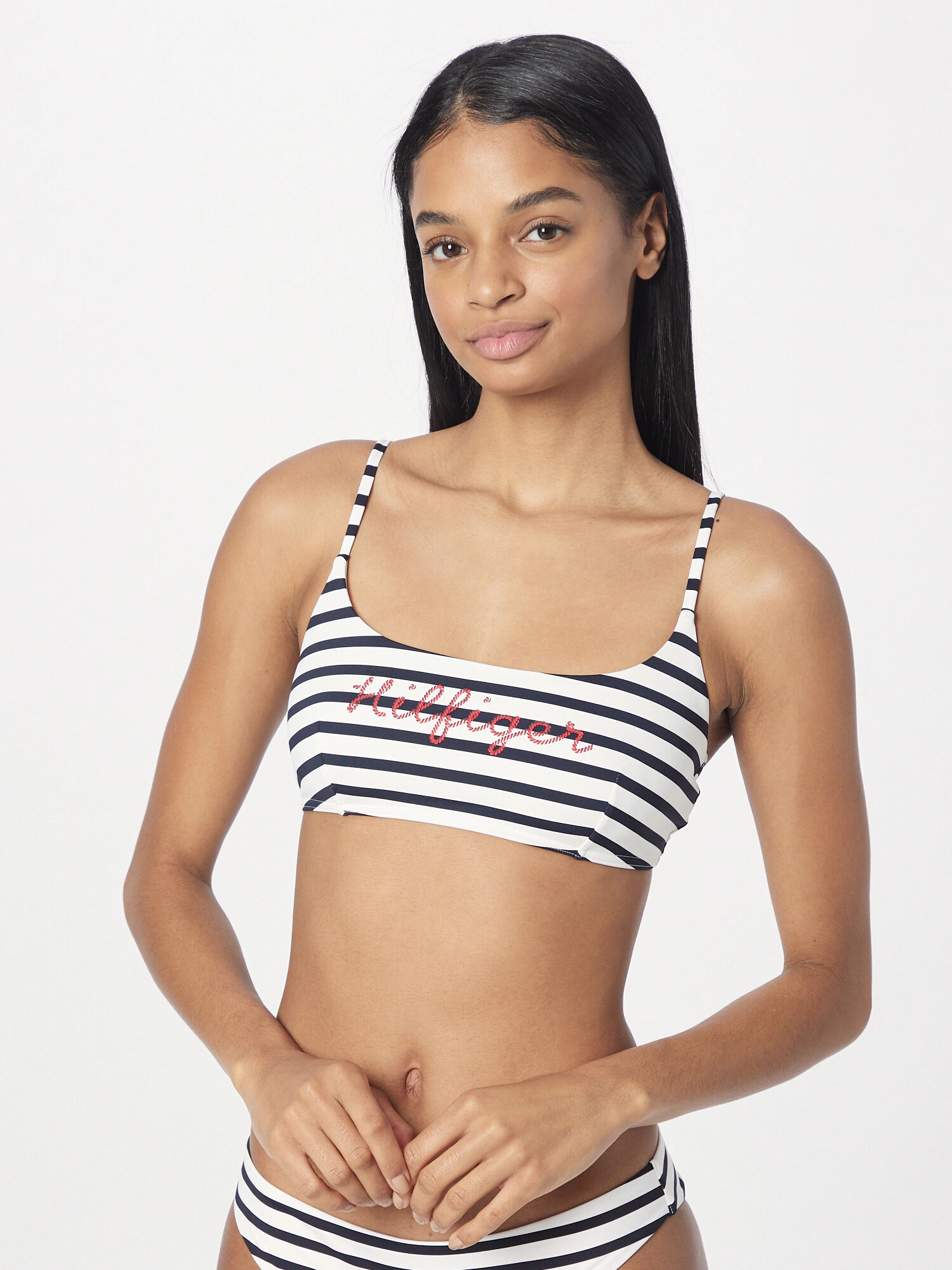 TOMMY HILFIGER Bikini zgornji del modra / rdeča / bela - Pepit.si