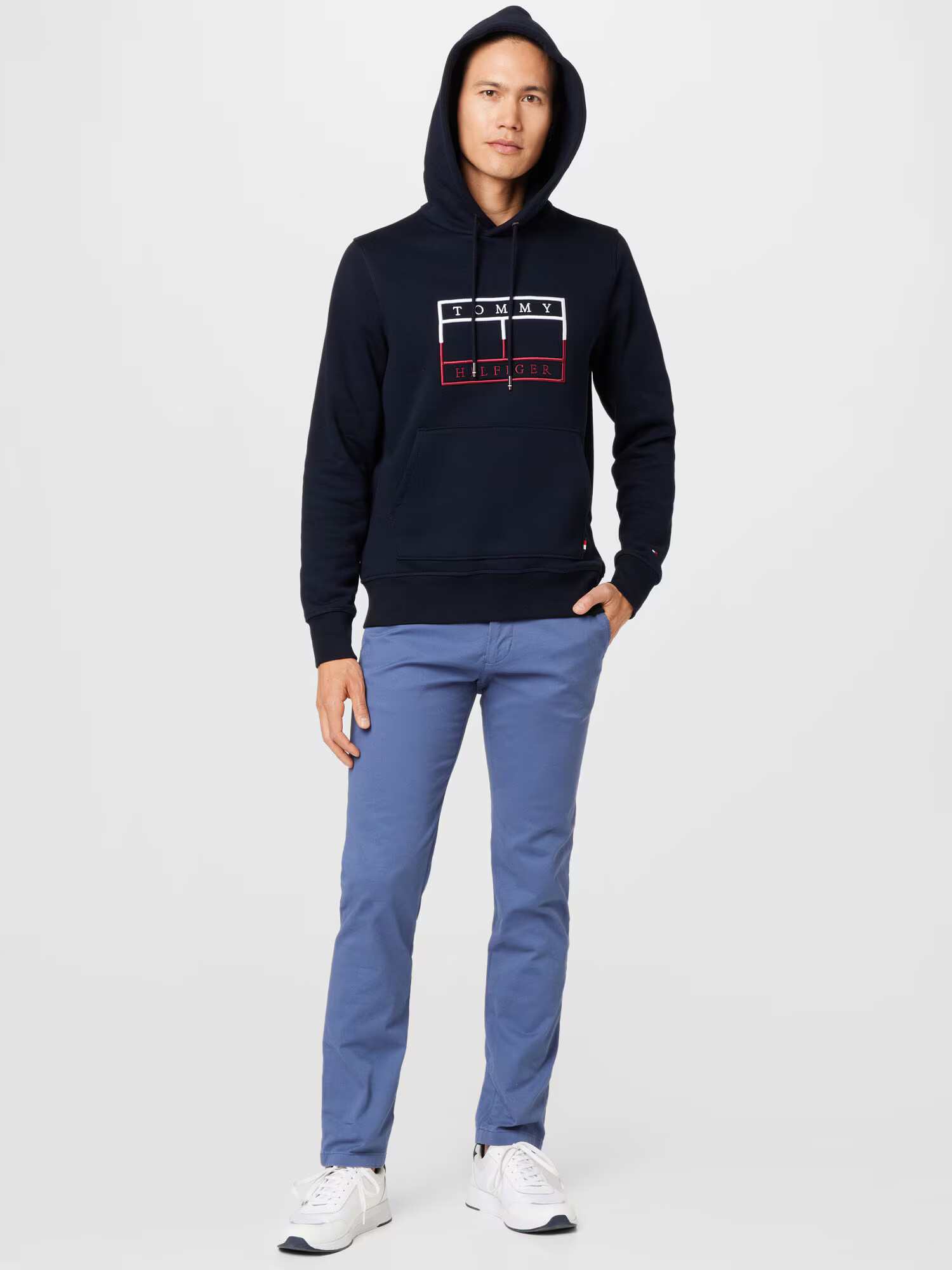 TOMMY HILFIGER Chino hlače 'Bleecker' dimno modra - Pepit.si