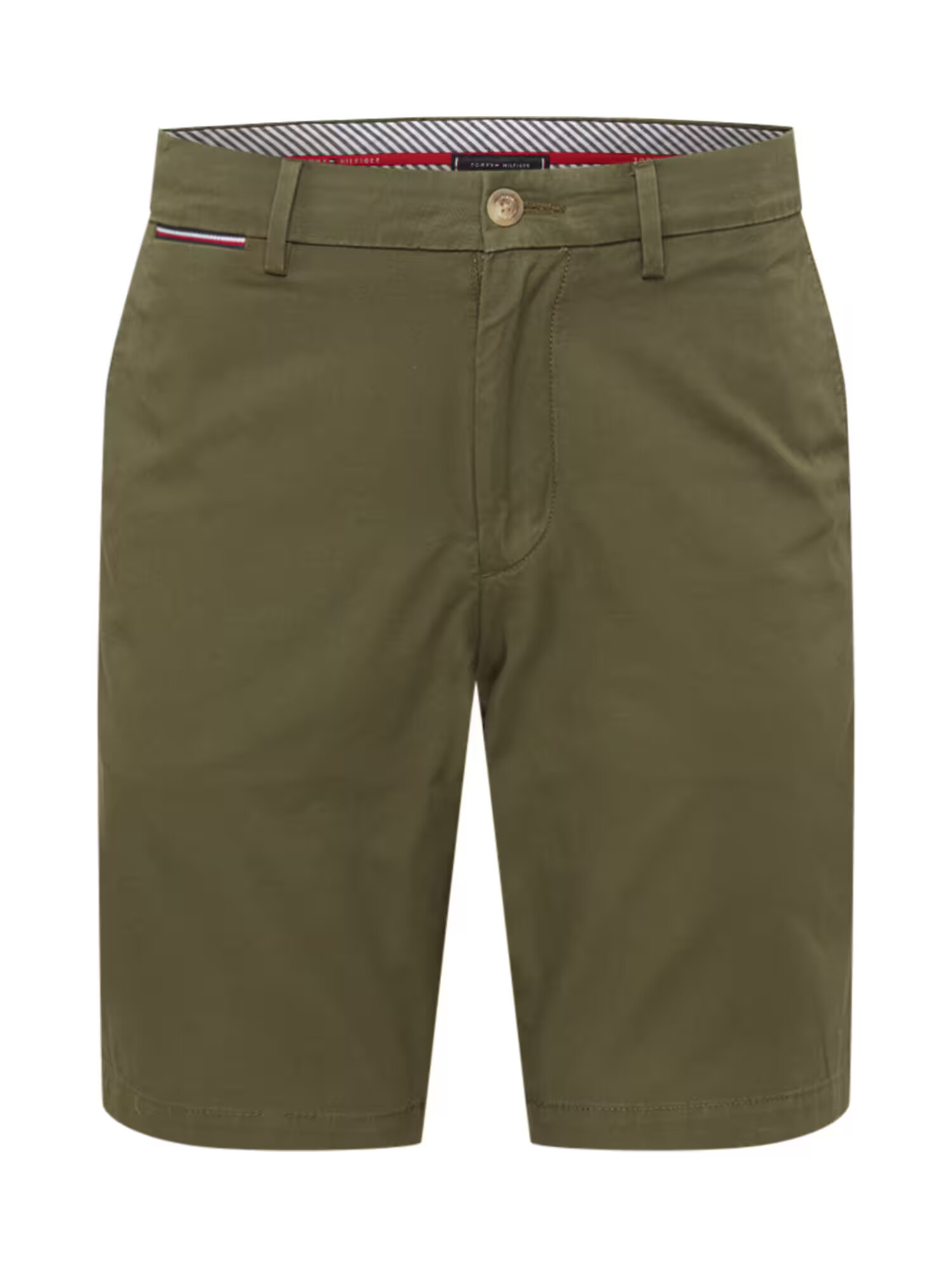 TOMMY HILFIGER Chino hlače 'Brooklyn' oliva / ognjeno rdeča / bela / mornarska - Pepit.si