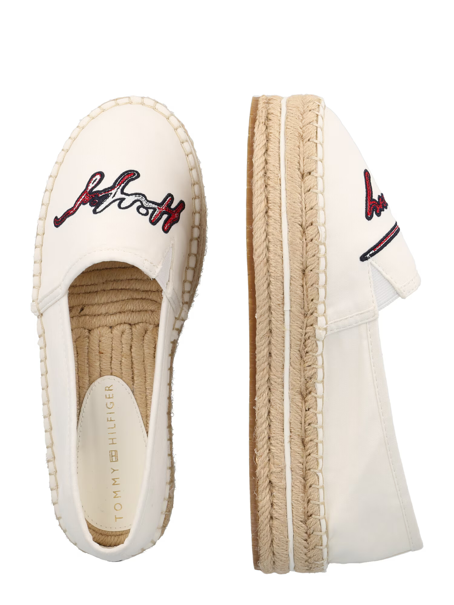 TOMMY HILFIGER Espadrile temno modra / rubin rdeča / volneno bela - Pepit.si