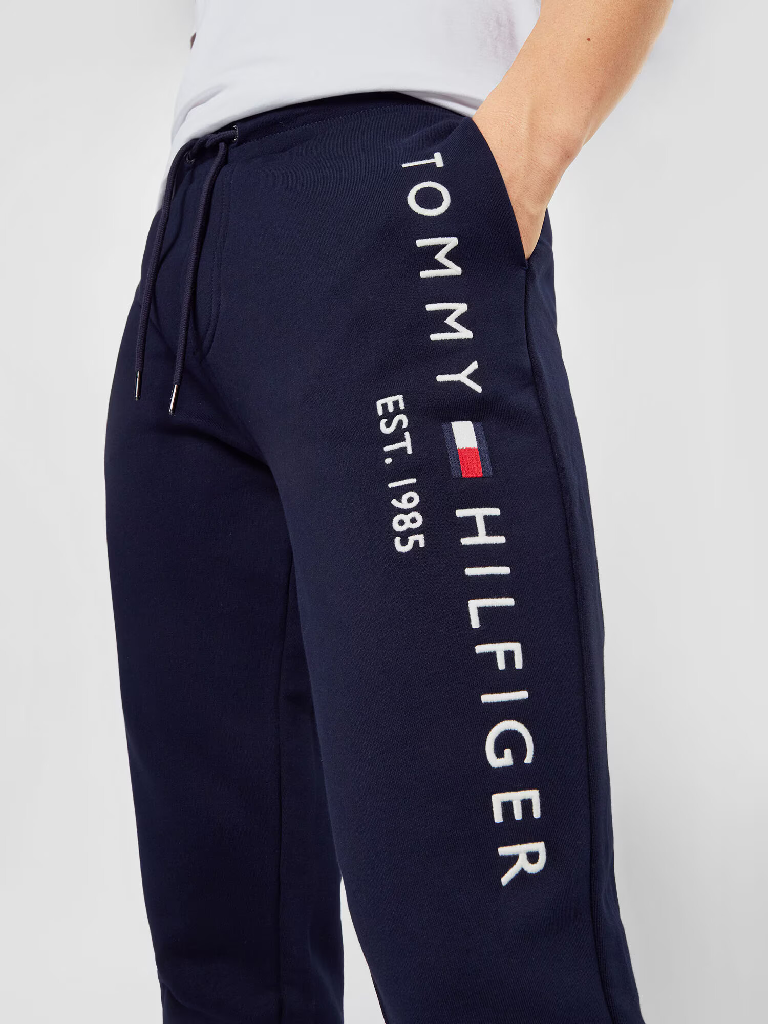 TOMMY HILFIGER Hlače mornarska / rdeča / bela - Pepit.si