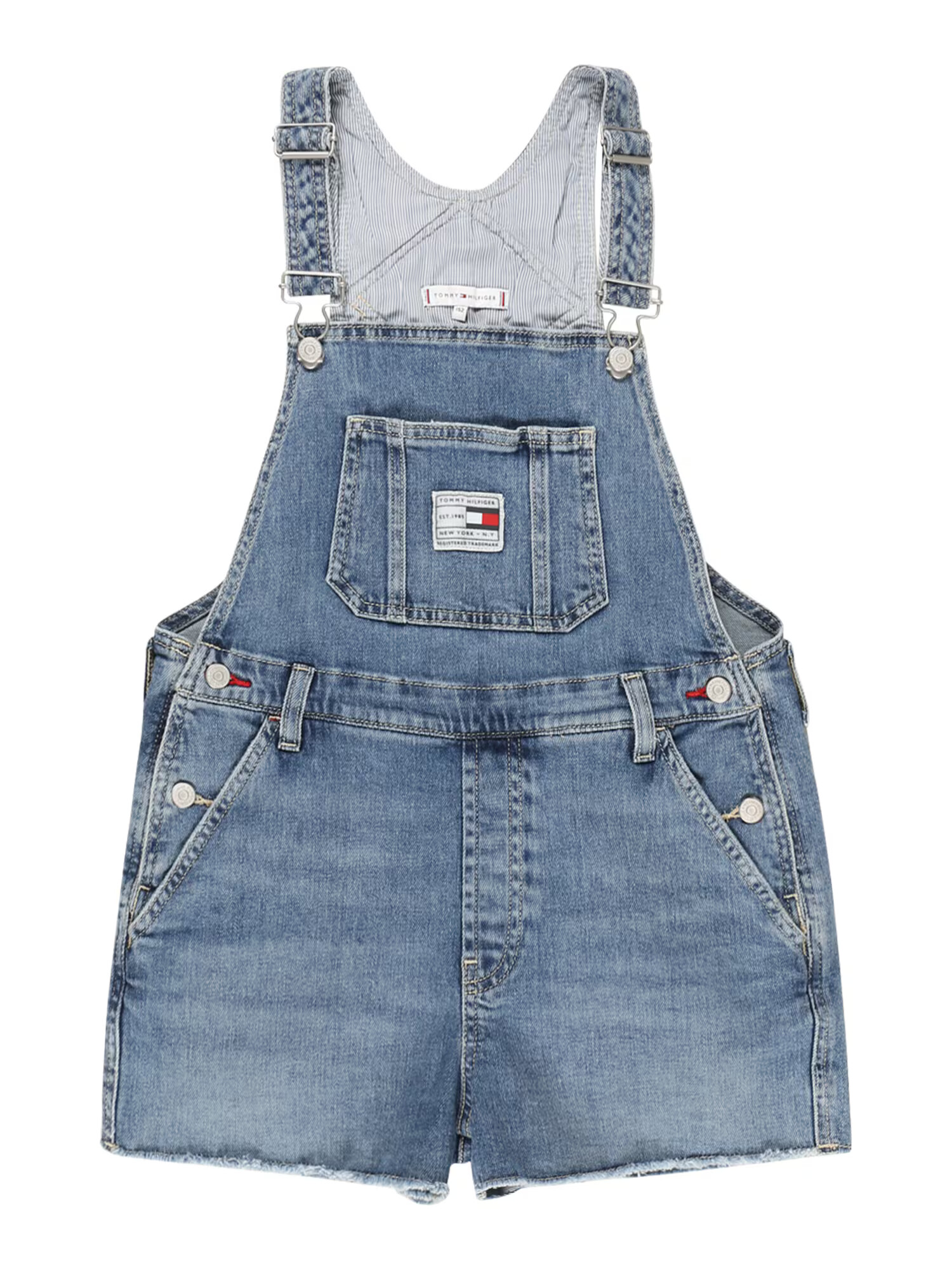 TOMMY HILFIGER Hlače z naramnicami moder denim - Pepit.si