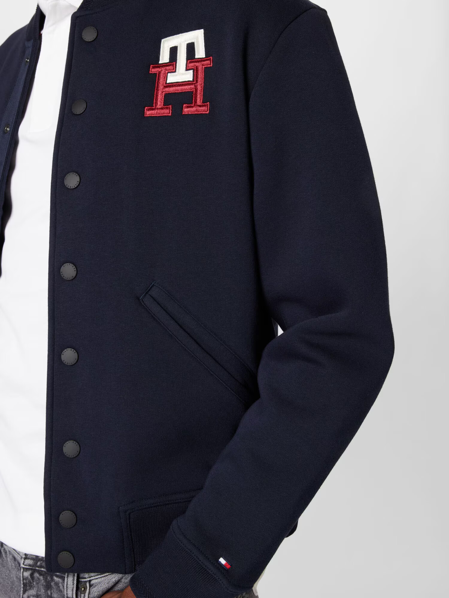 TOMMY HILFIGER Jopa na zadrgo temno modra / rdeča / bela - Pepit.si