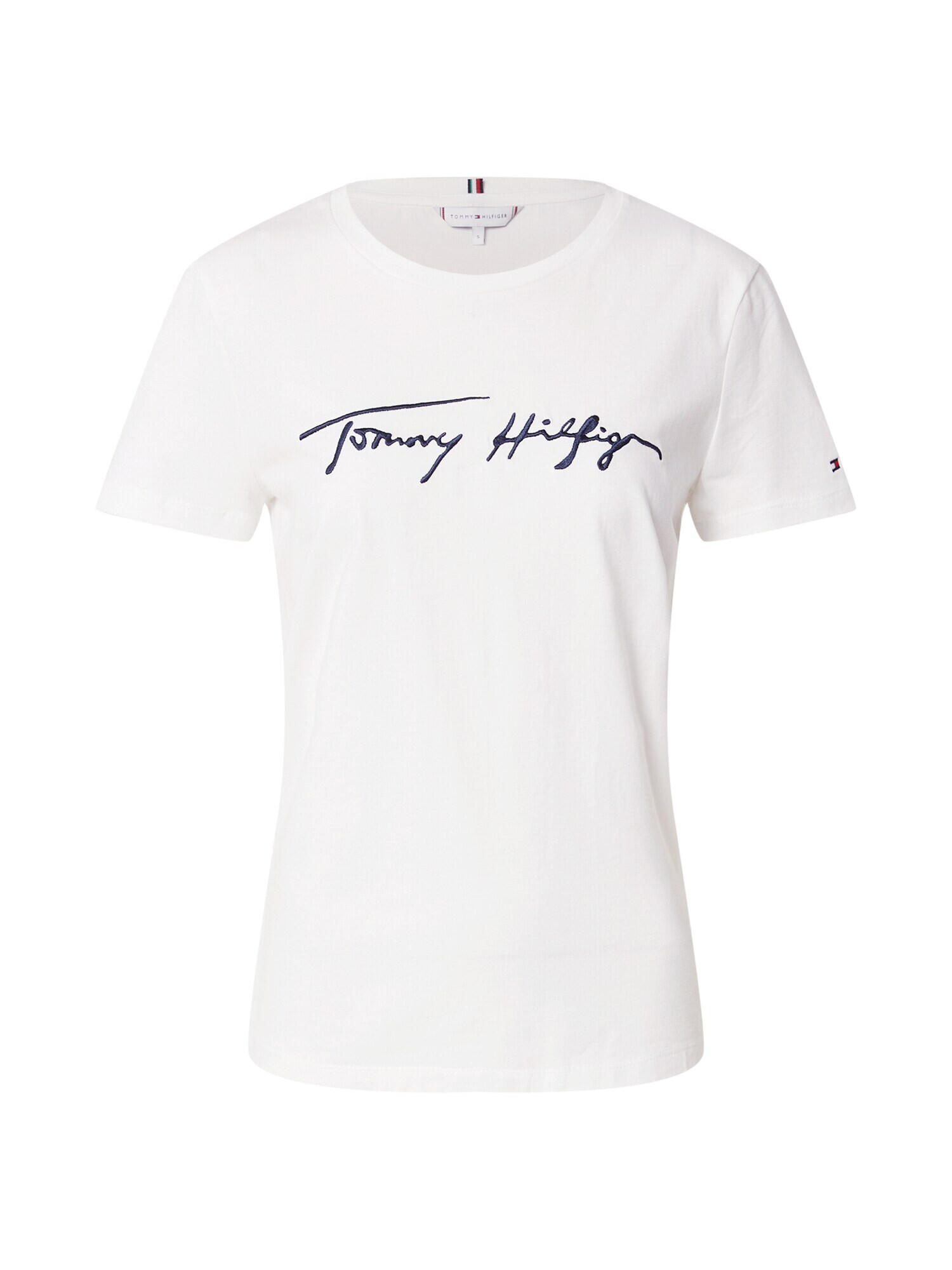 TOMMY HILFIGER Majica bela / mornarska / ognjeno rdeča - Pepit.si