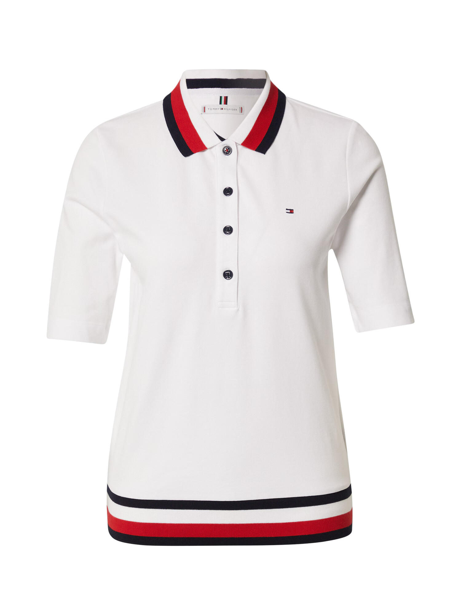 TOMMY HILFIGER Majica bela / rdeča / mornarska - Pepit.si