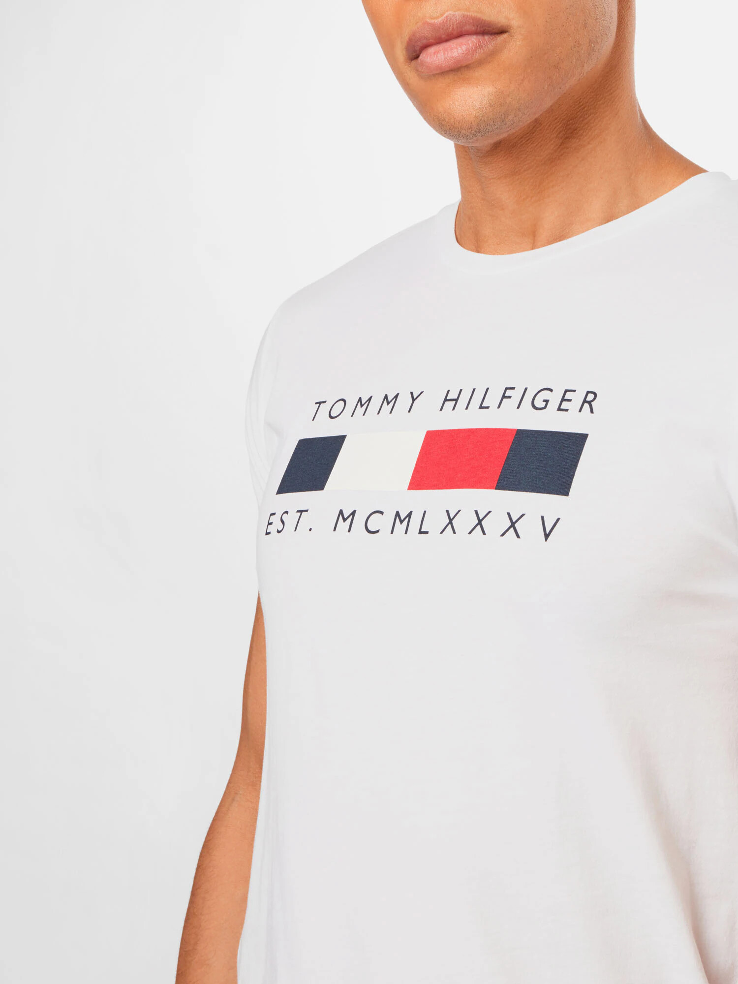 TOMMY HILFIGER Majica temno modra / rdeča / bela - Pepit.si