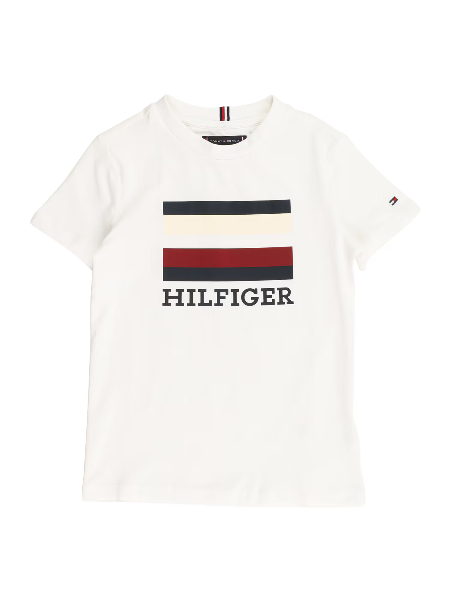 TOMMY HILFIGER Majica bež / mornarska / rdeča / bela - Pepit.si