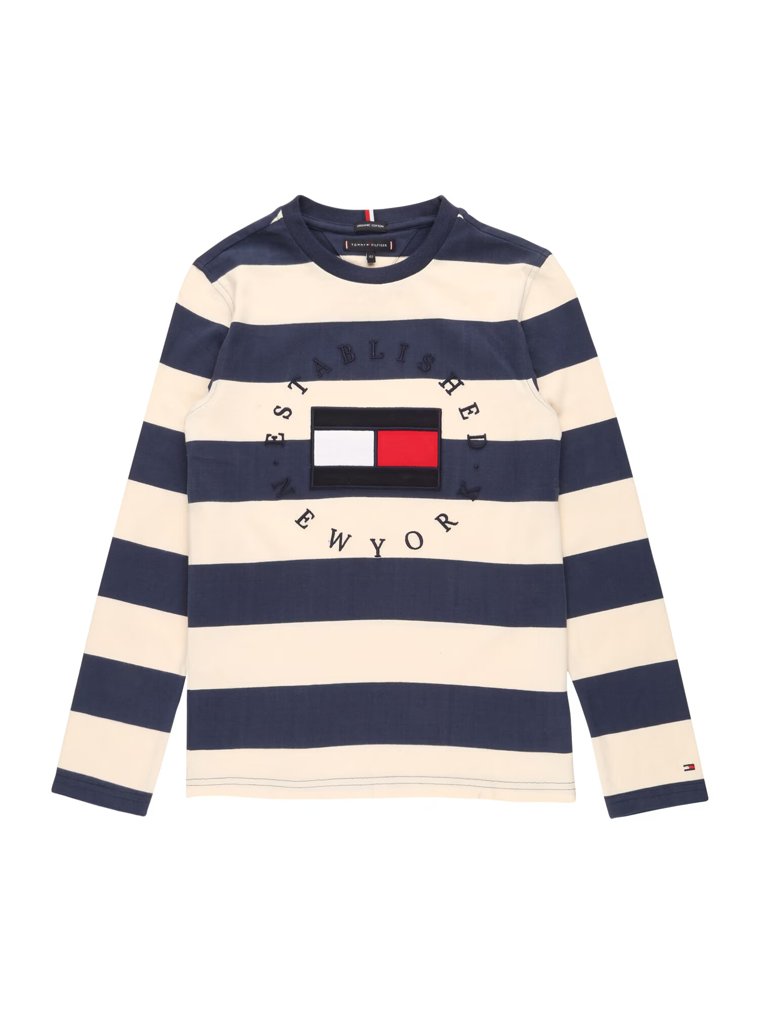 TOMMY HILFIGER Majica bež / nočno modra / rdeča - Pepit.si