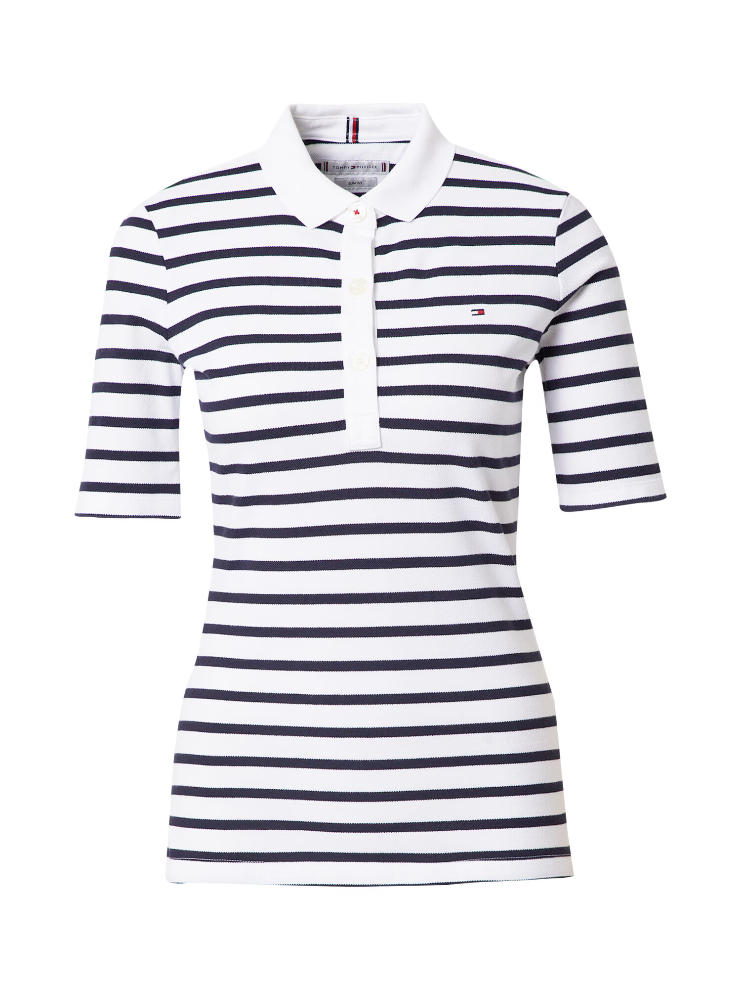 TOMMY HILFIGER Majica 'Breton' mornarska / bela - Pepit.si