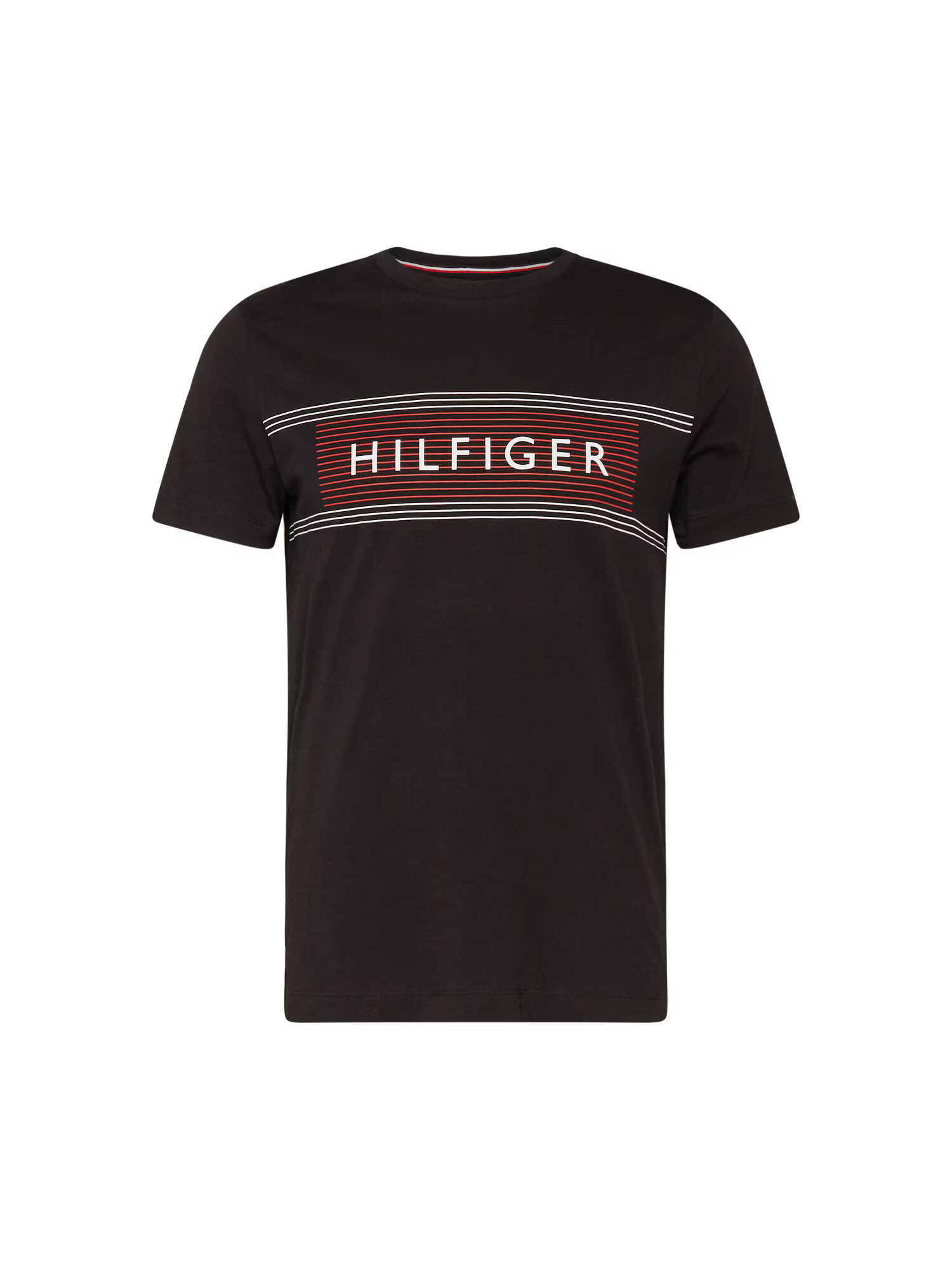 TOMMY HILFIGER Majica burgund / črna / bela - Pepit.si