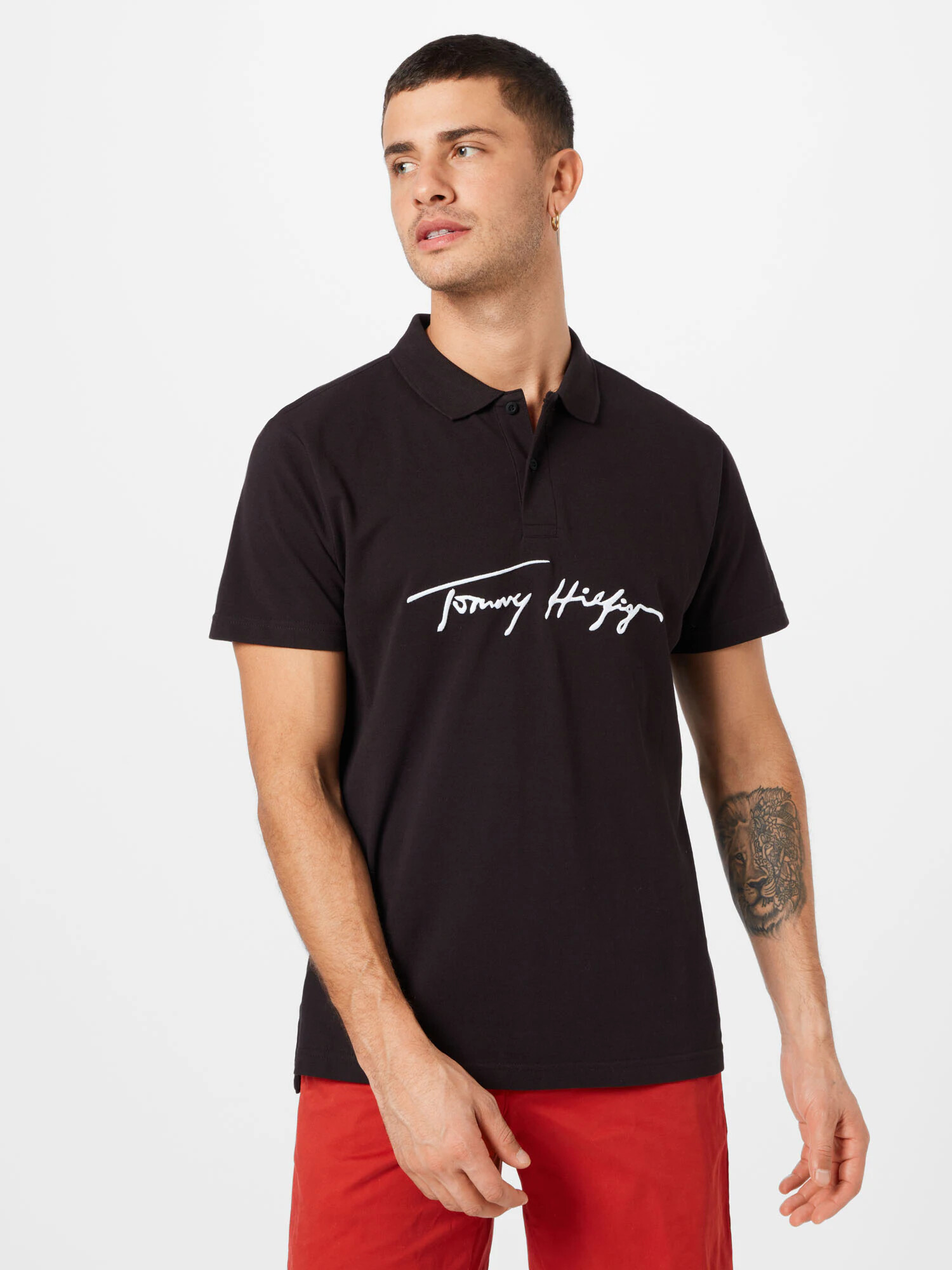 TOMMY HILFIGER Majica črna / bela - Pepit.si