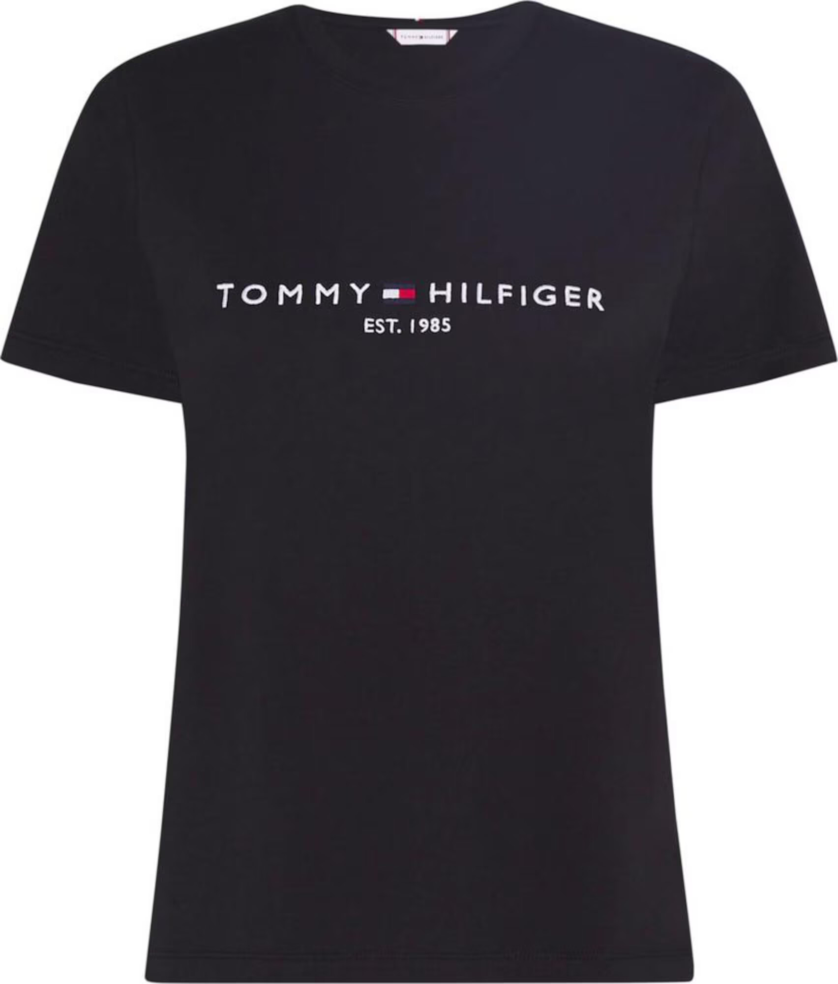 TOMMY HILFIGER Majica črna / bela / rdeča - Pepit.si