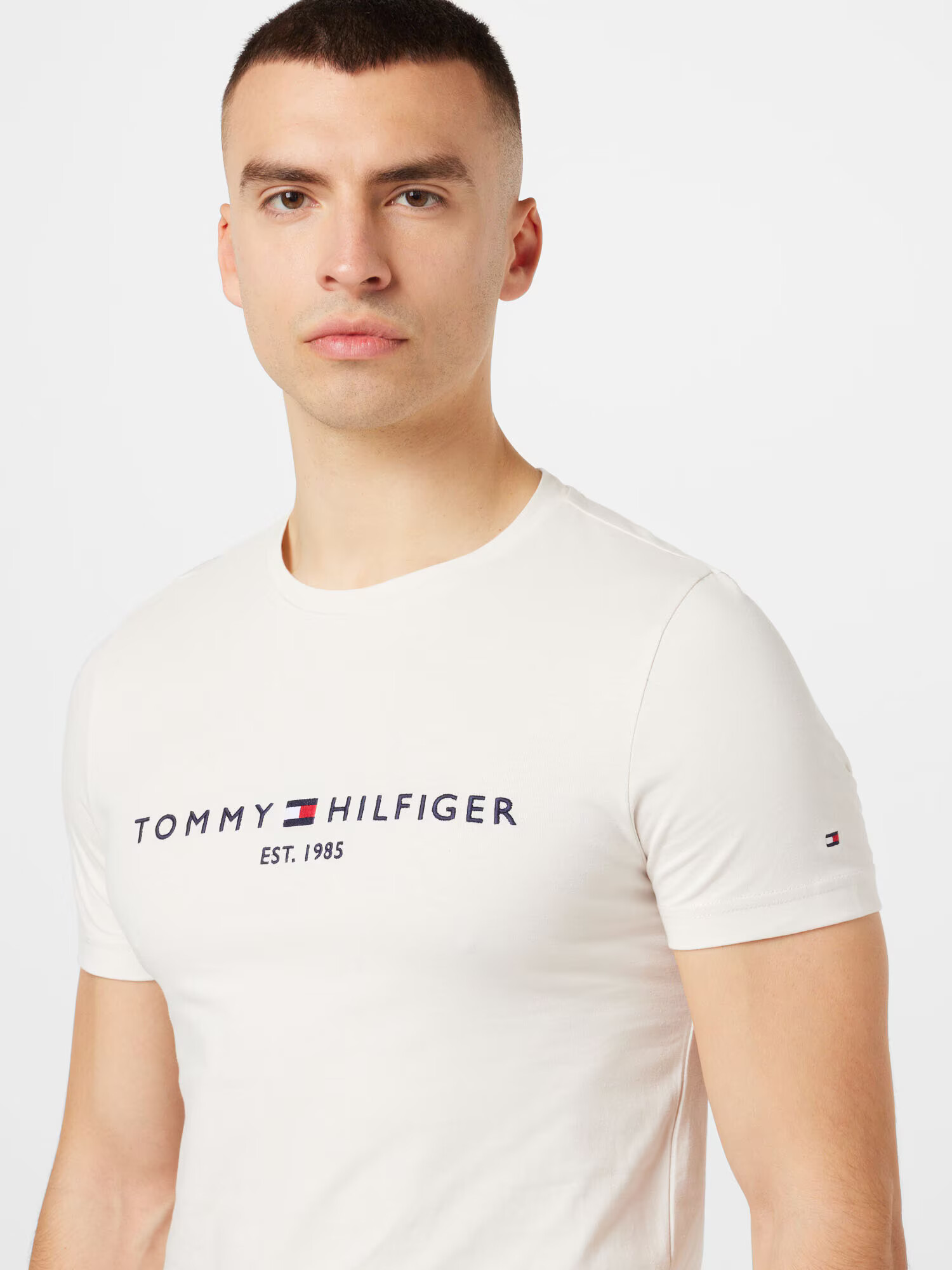 TOMMY HILFIGER Majica kremna / mornarska / rdeča / bela - Pepit.si