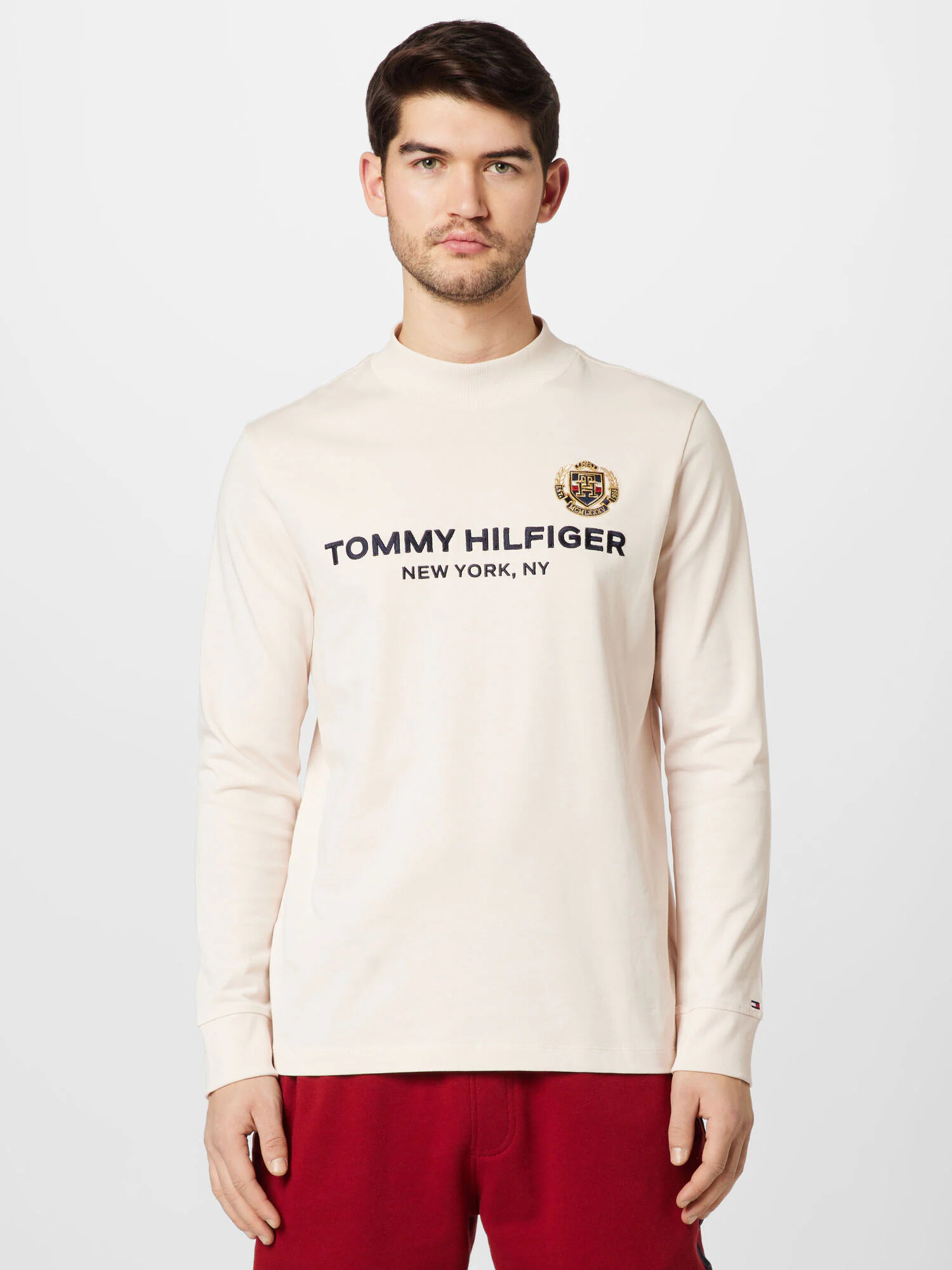 TOMMY HILFIGER Majica kremna / nočno modra / rumena / bela - Pepit.si