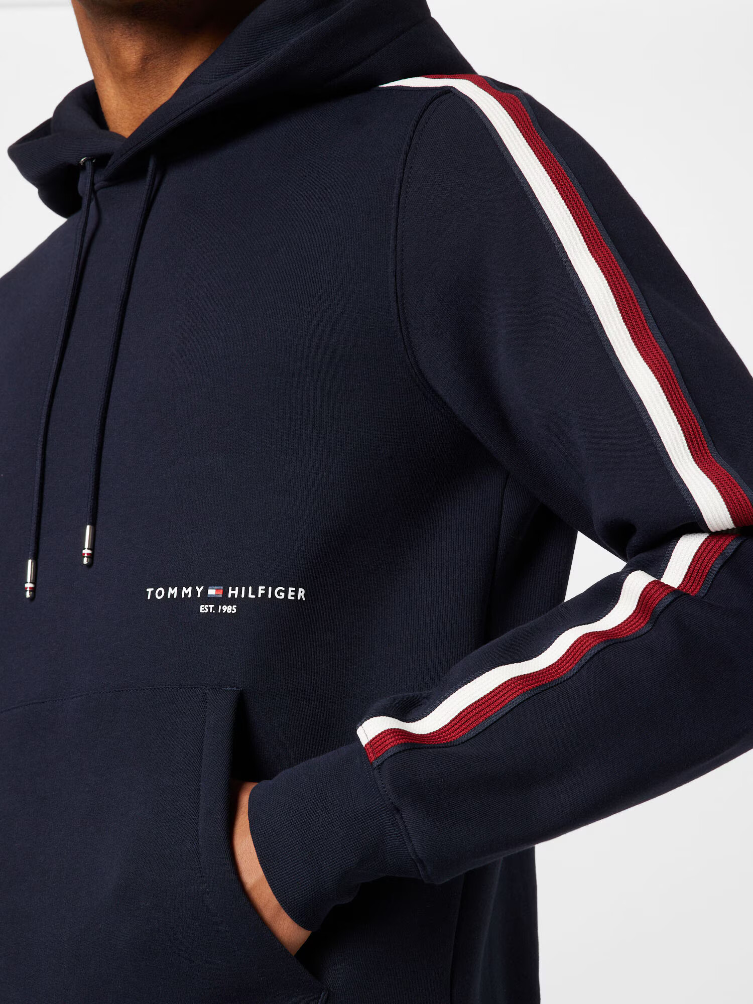 TOMMY HILFIGER Majica marine / krvavo rdeča / bela - Pepit.si