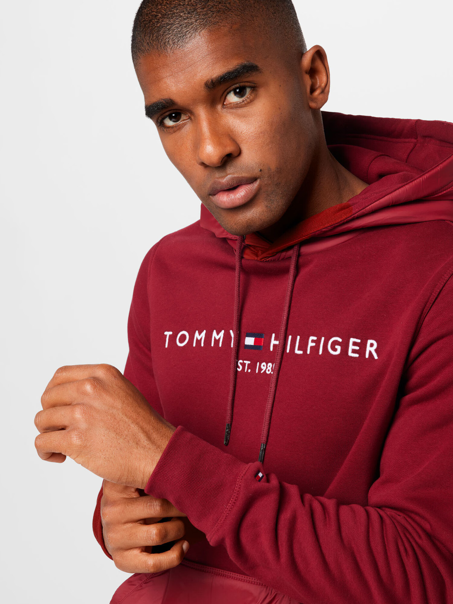 TOMMY HILFIGER Majica marine / temno rdeča / bela - Pepit.si