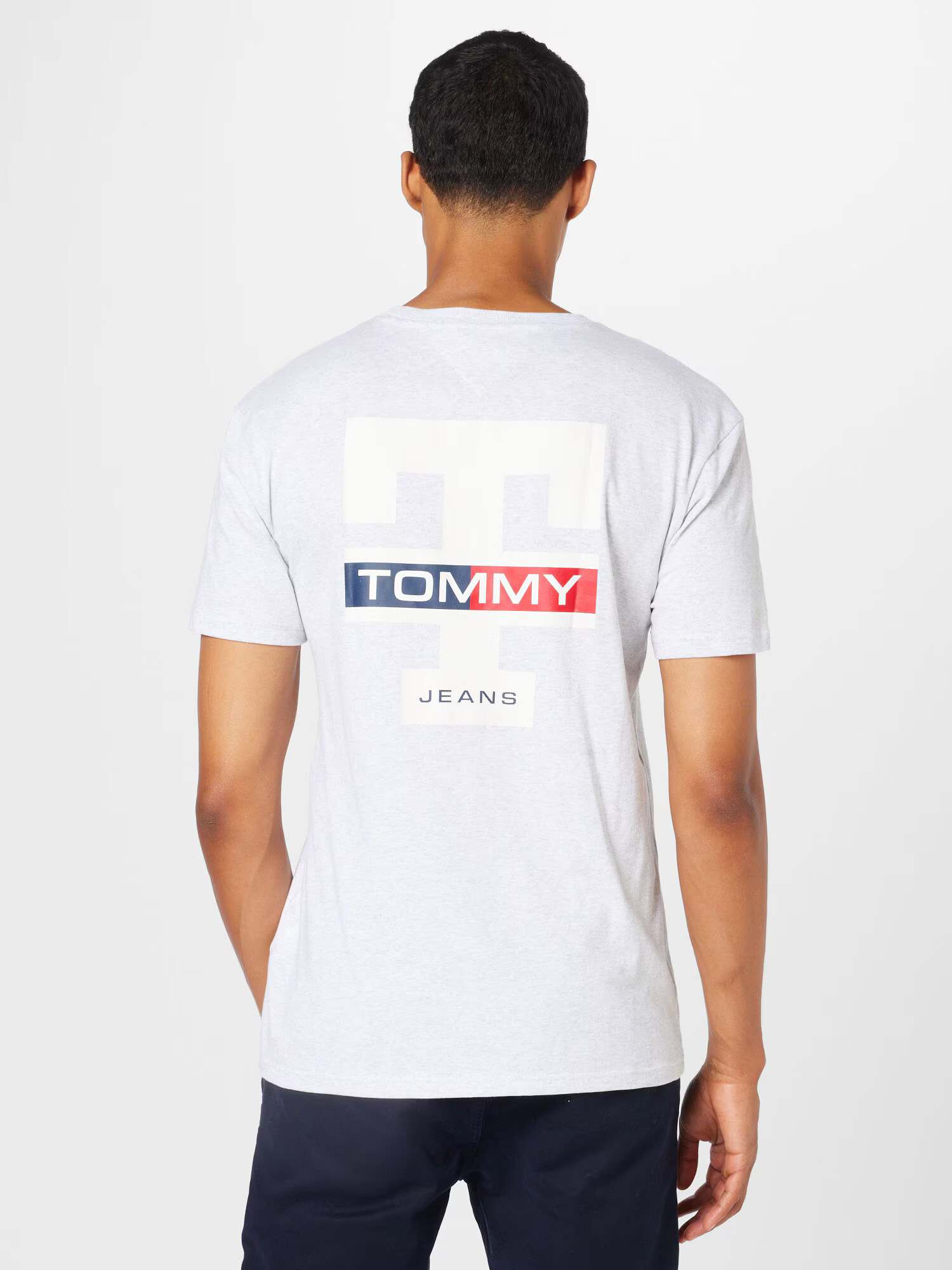 Tommy Jeans Majica modra / svetlo siva / rdeča / bela - Pepit.si