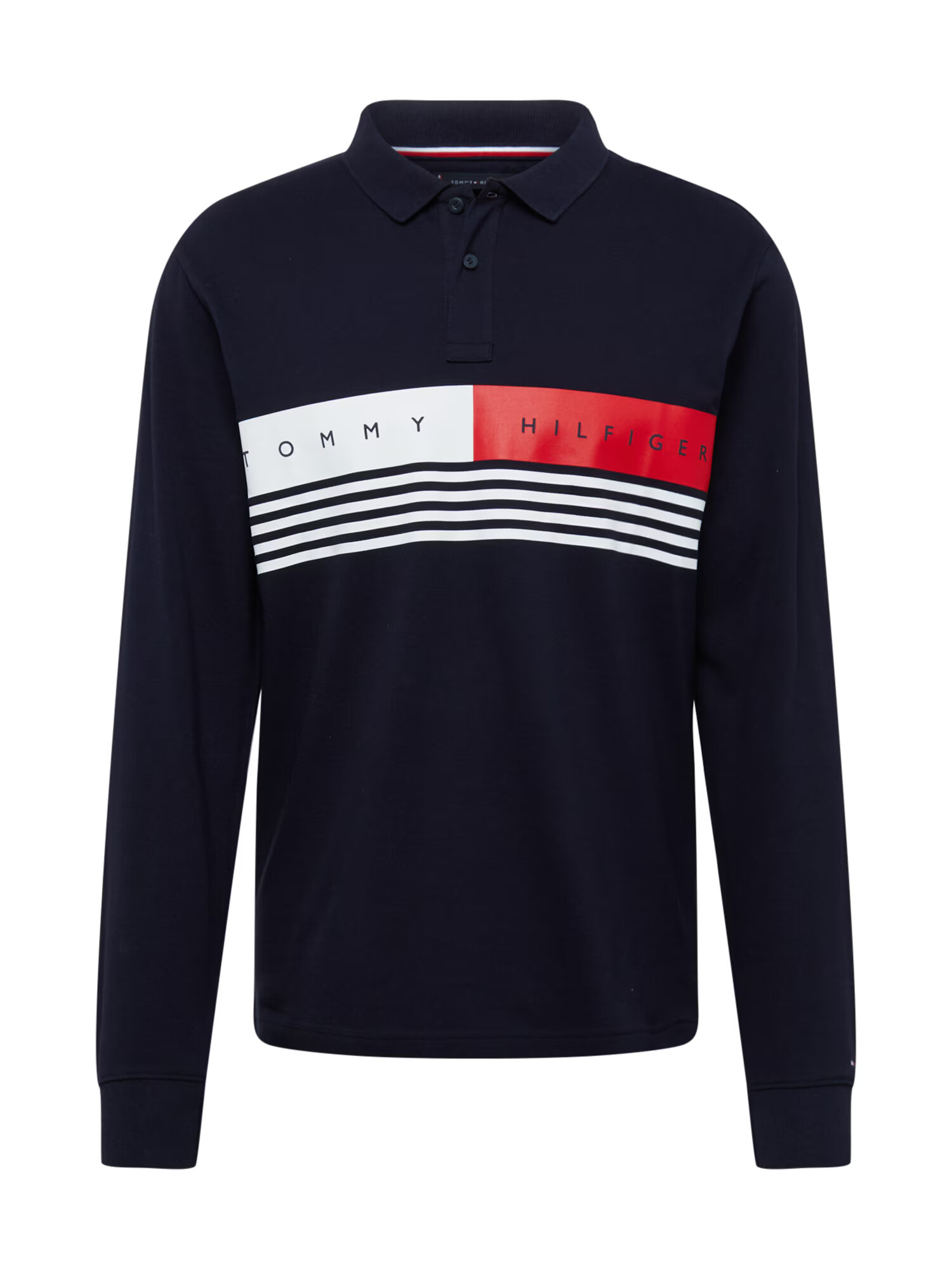 TOMMY HILFIGER Majica mornarska / bela / rdeča - Pepit.si