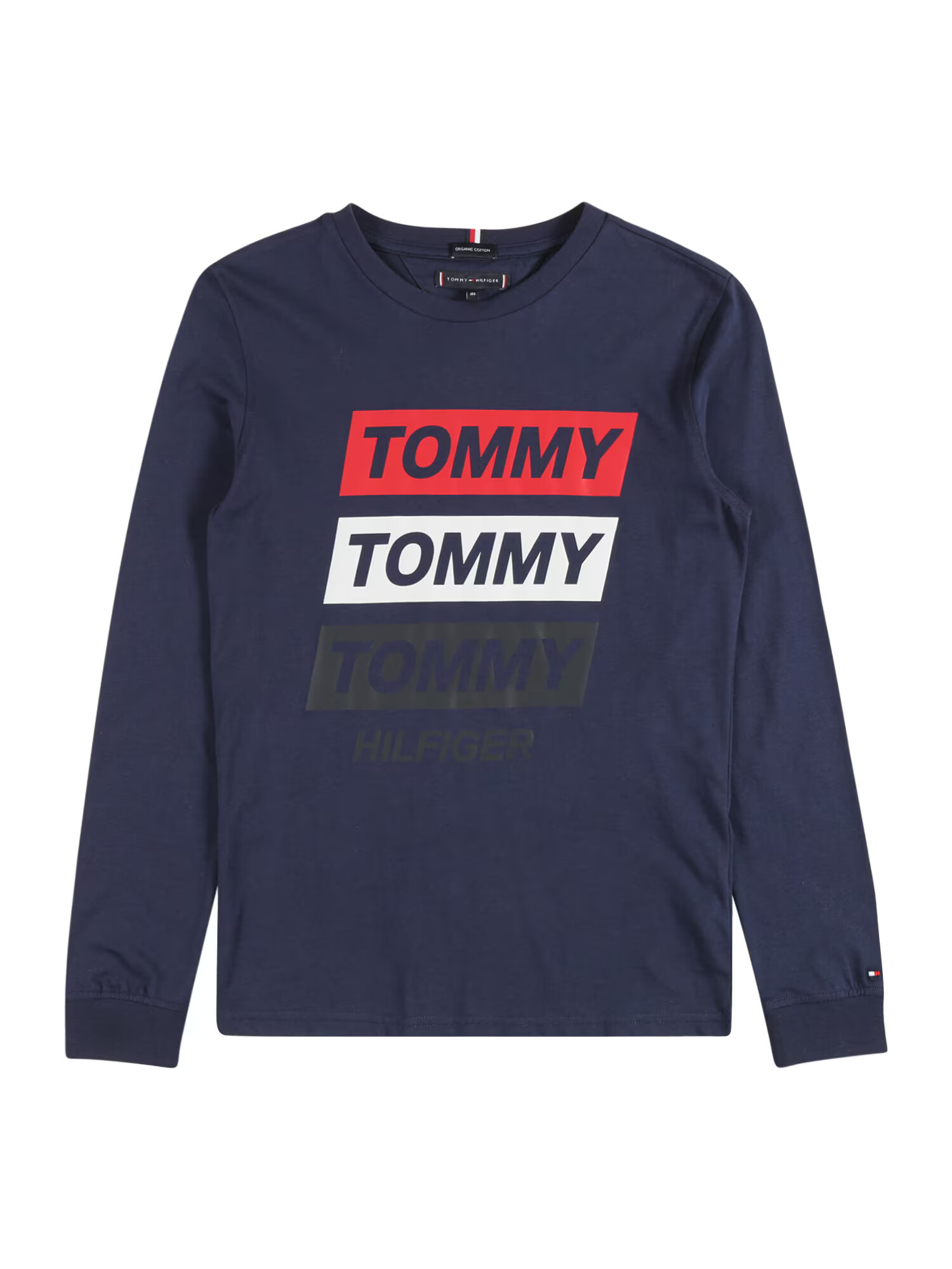 TOMMY HILFIGER Majica mornarska / bela / rdeča / črna - Pepit.si