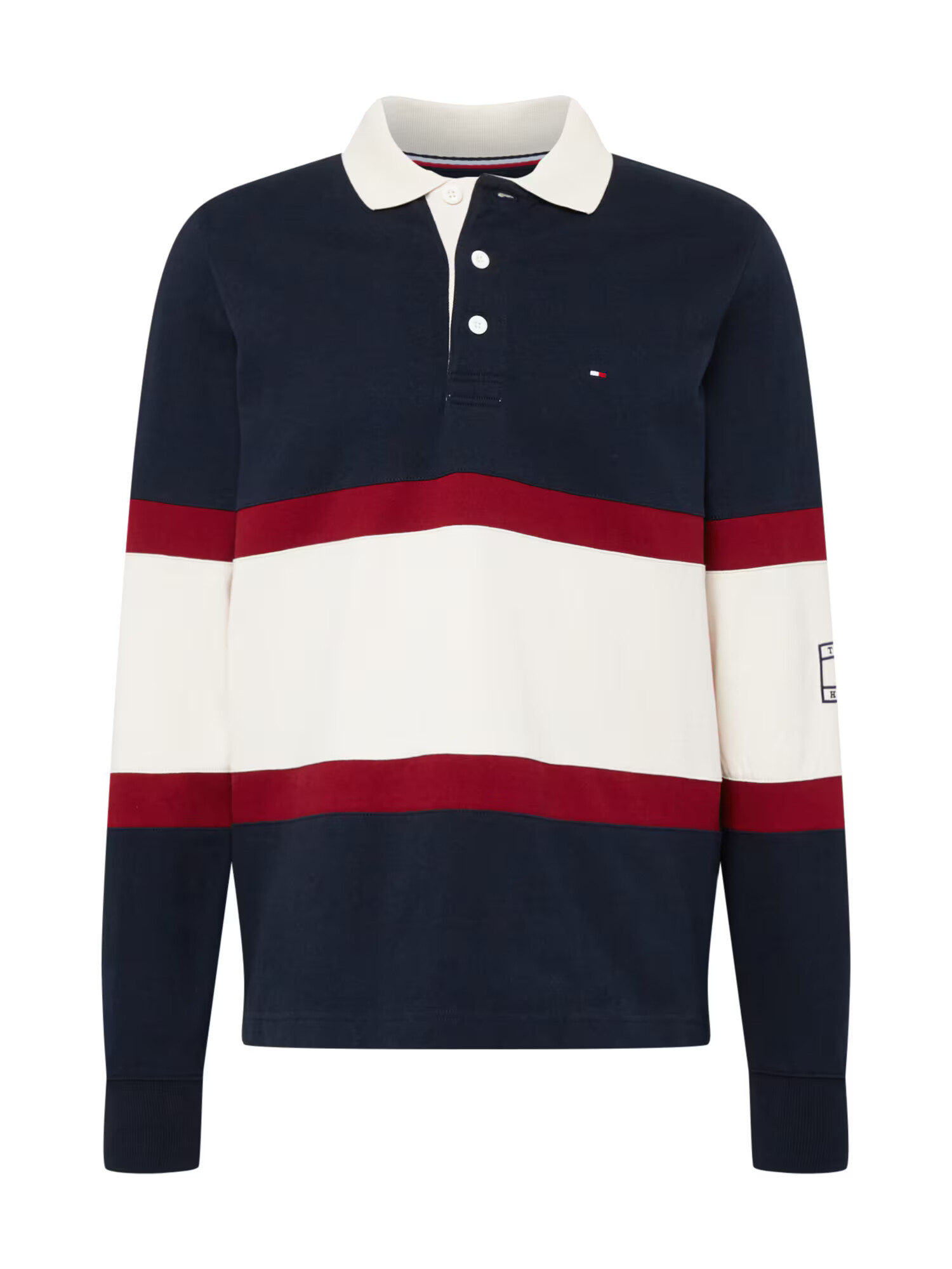 TOMMY HILFIGER Majica mornarska / ognjeno rdeča / bela - Pepit.si