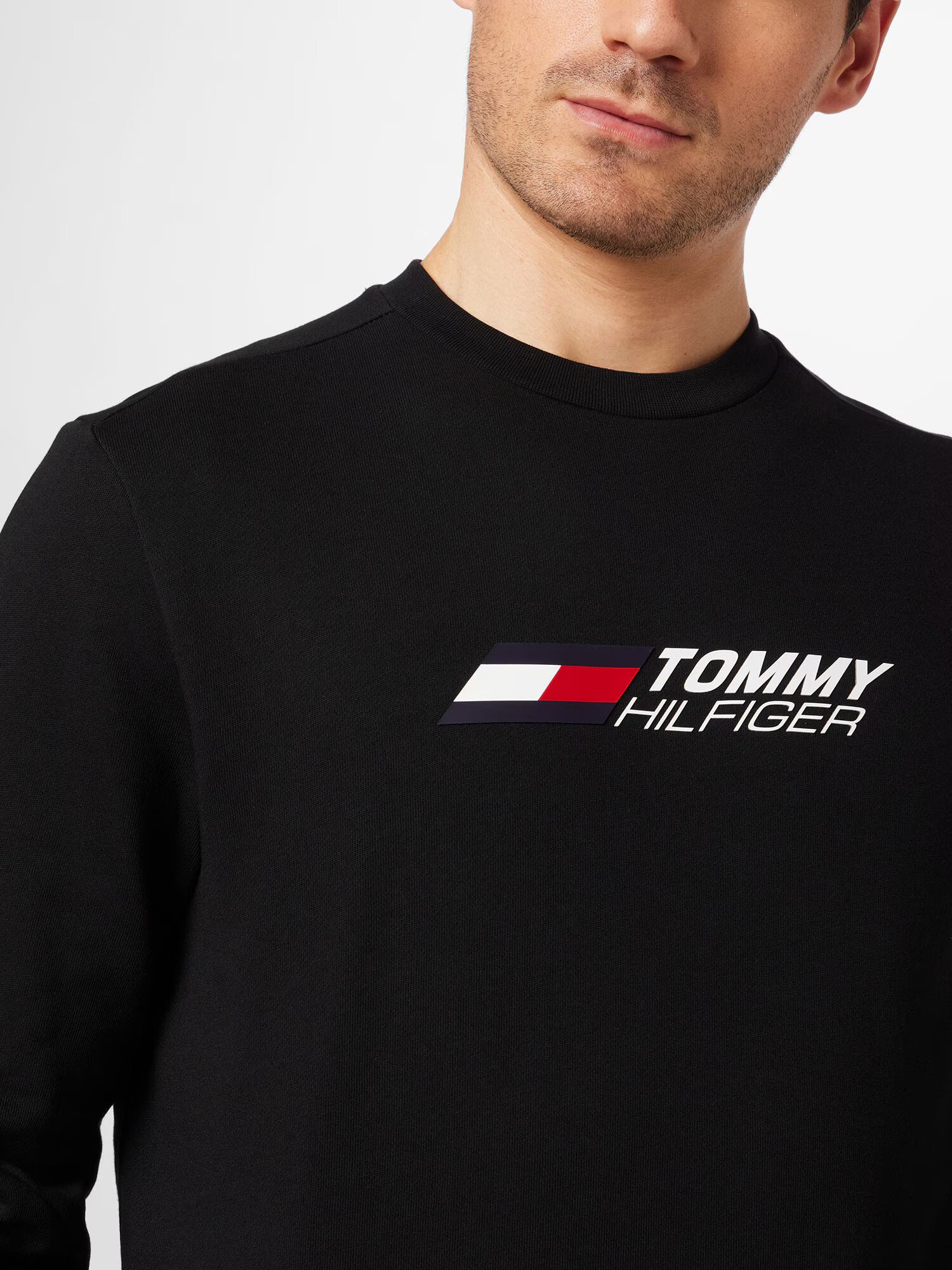 TOMMY HILFIGER Majica mornarska / ognjeno rdeča / črna / bela - Pepit.si