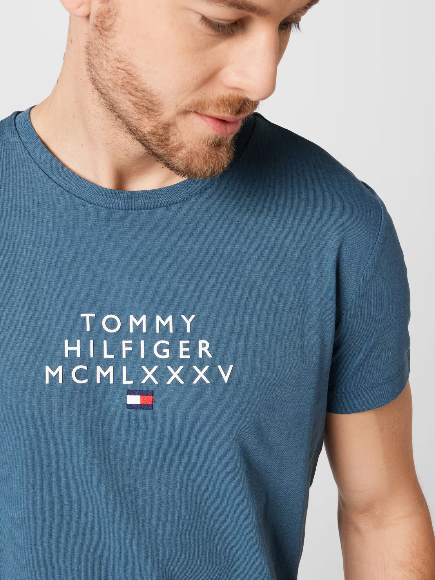 TOMMY HILFIGER Majica mornarska / rdeča / bela - Pepit.si