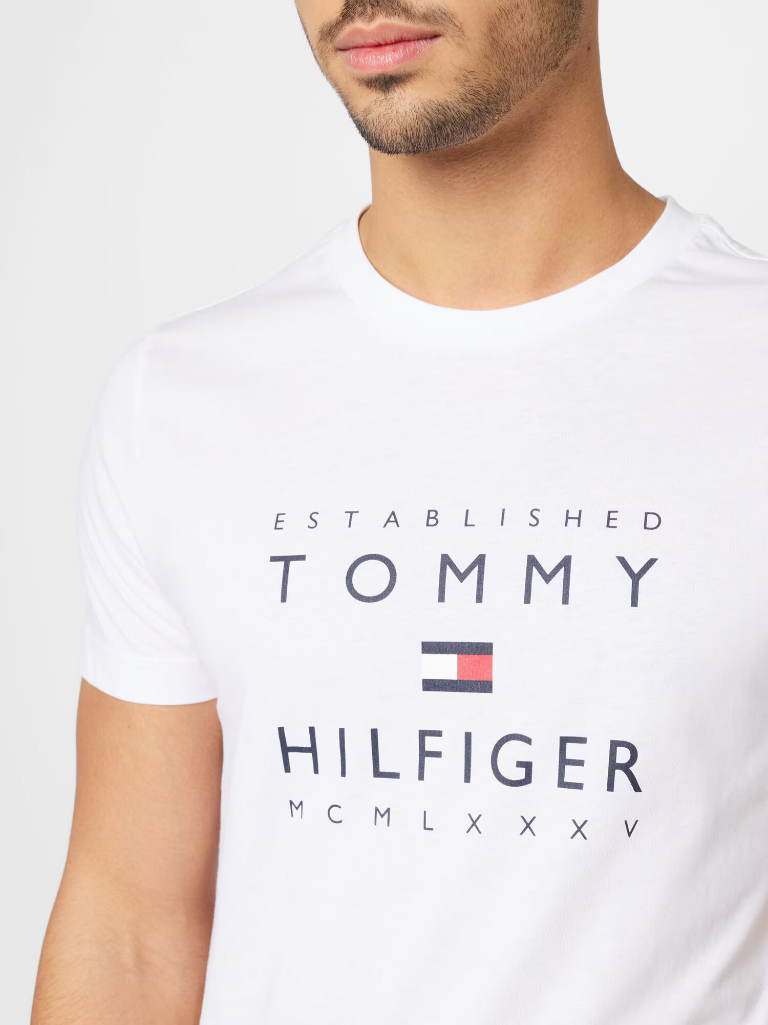 TOMMY HILFIGER Majica mornarska / rdeča / bela - Pepit.si