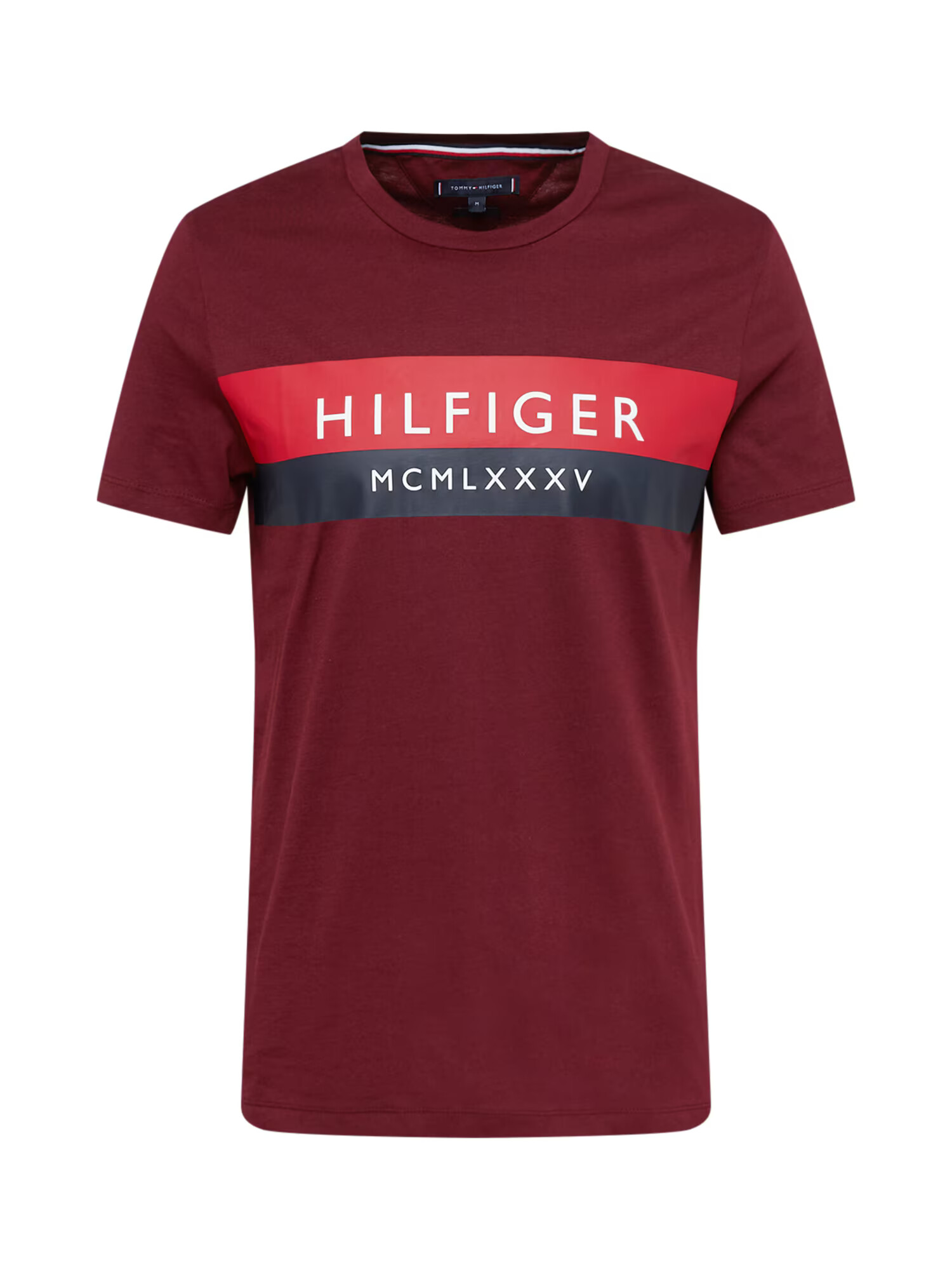 TOMMY HILFIGER Majica mornarska / rdeča / bordo / bela - Pepit.si