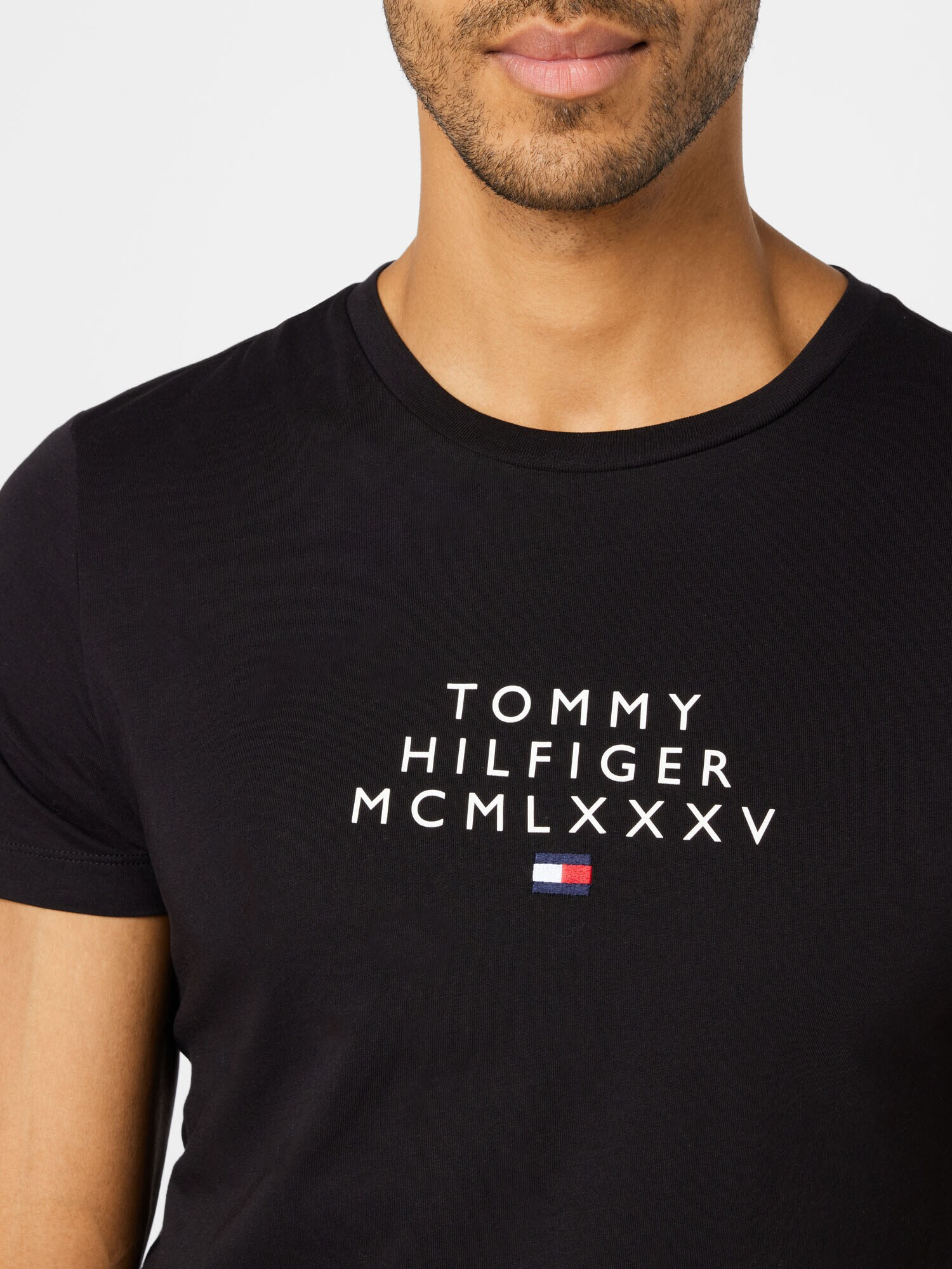 TOMMY HILFIGER Majica mornarska / rdeča / črna / bela - Pepit.si