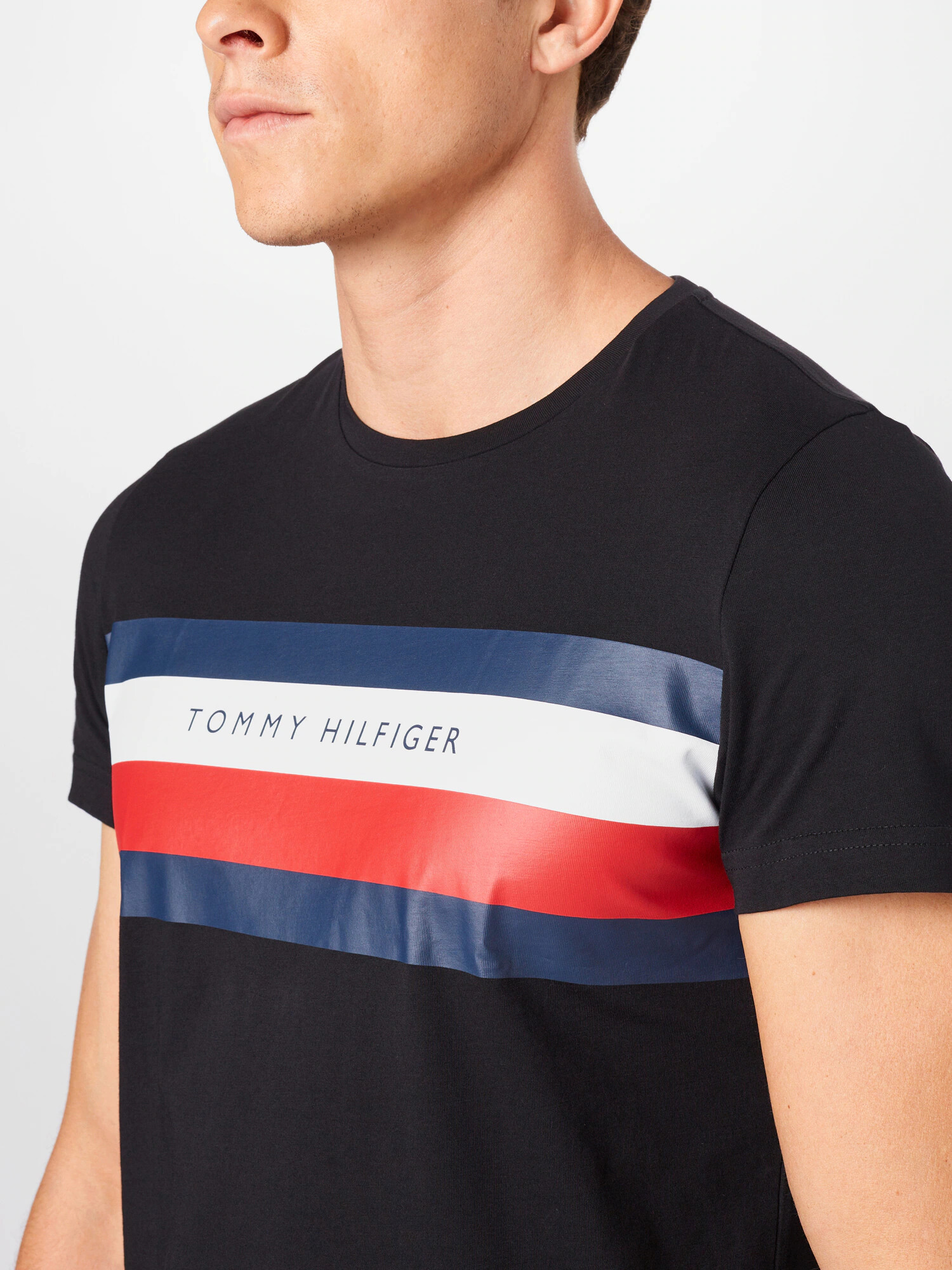 TOMMY HILFIGER Majica mornarska / rdeča / črna / bela - Pepit.si