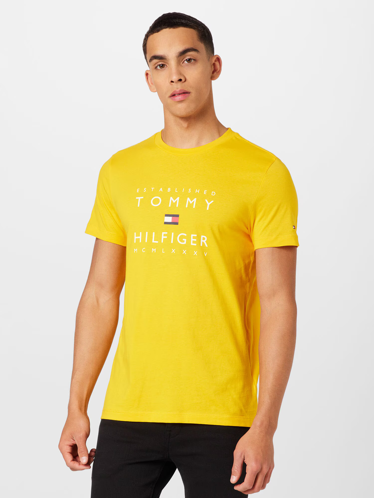 TOMMY HILFIGER Majica mornarska / rumena / rdeča / bela - Pepit.si