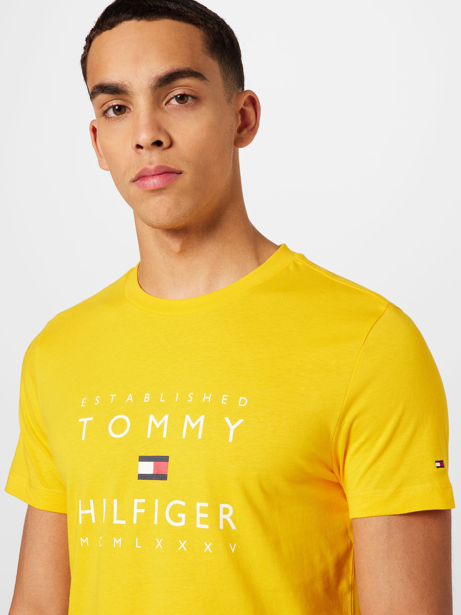 TOMMY HILFIGER Majica mornarska / rumena / rdeča / bela - Pepit.si