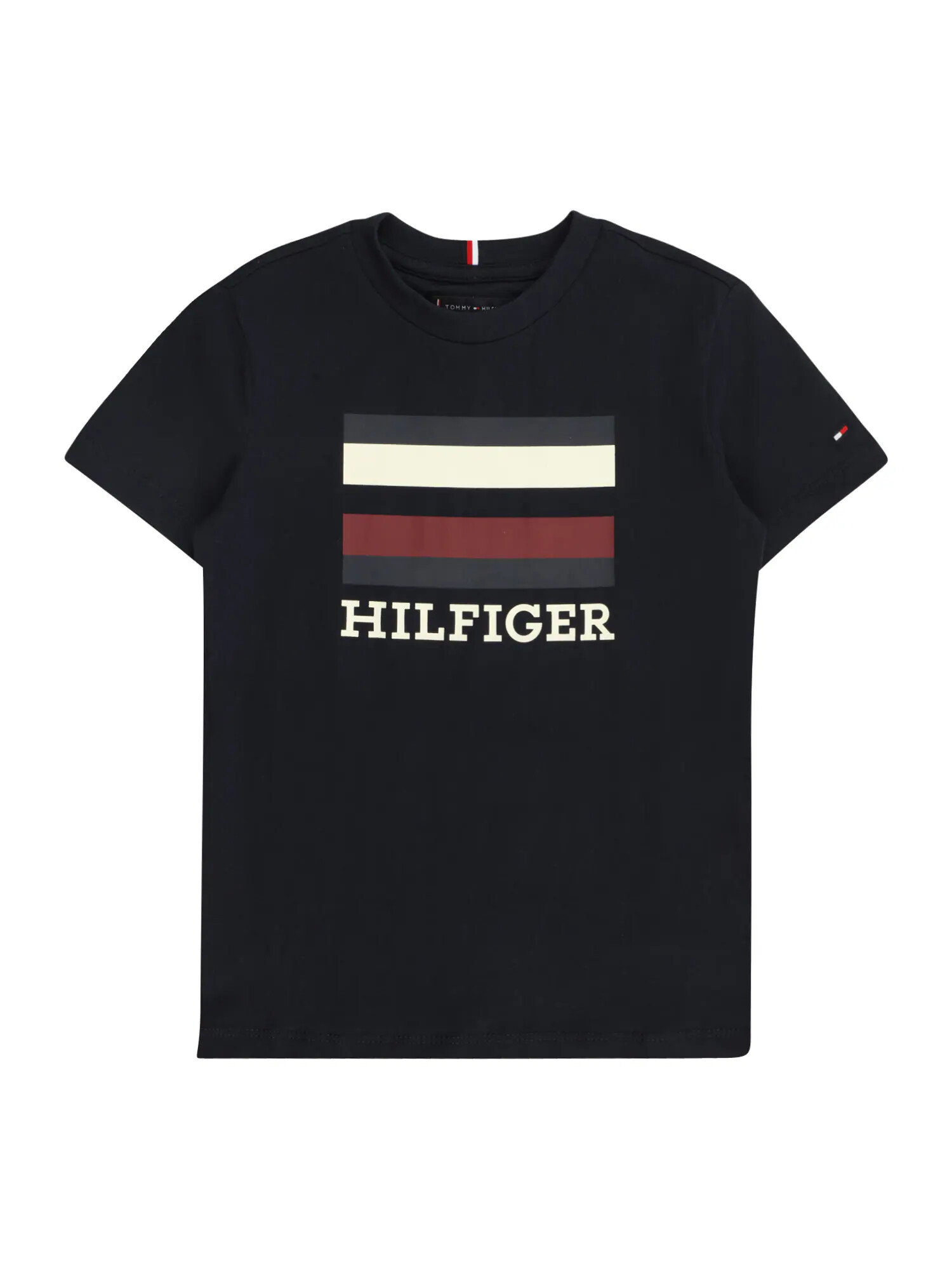 TOMMY HILFIGER Majica mornarska / temno modra / temno rdeča / bela - Pepit.si