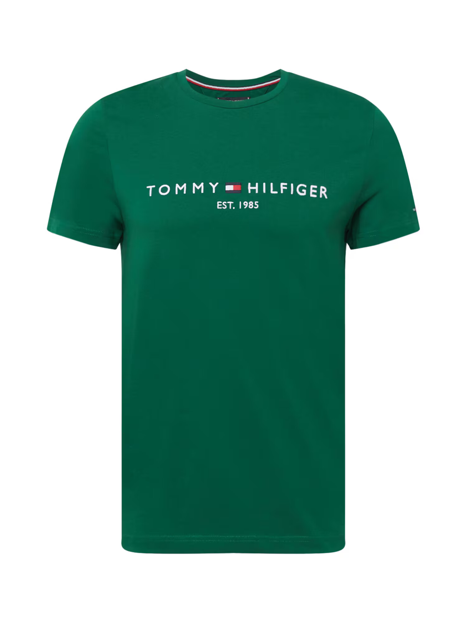 TOMMY HILFIGER Majica mornarska / temno zelena / rdeča / bela - Pepit.si