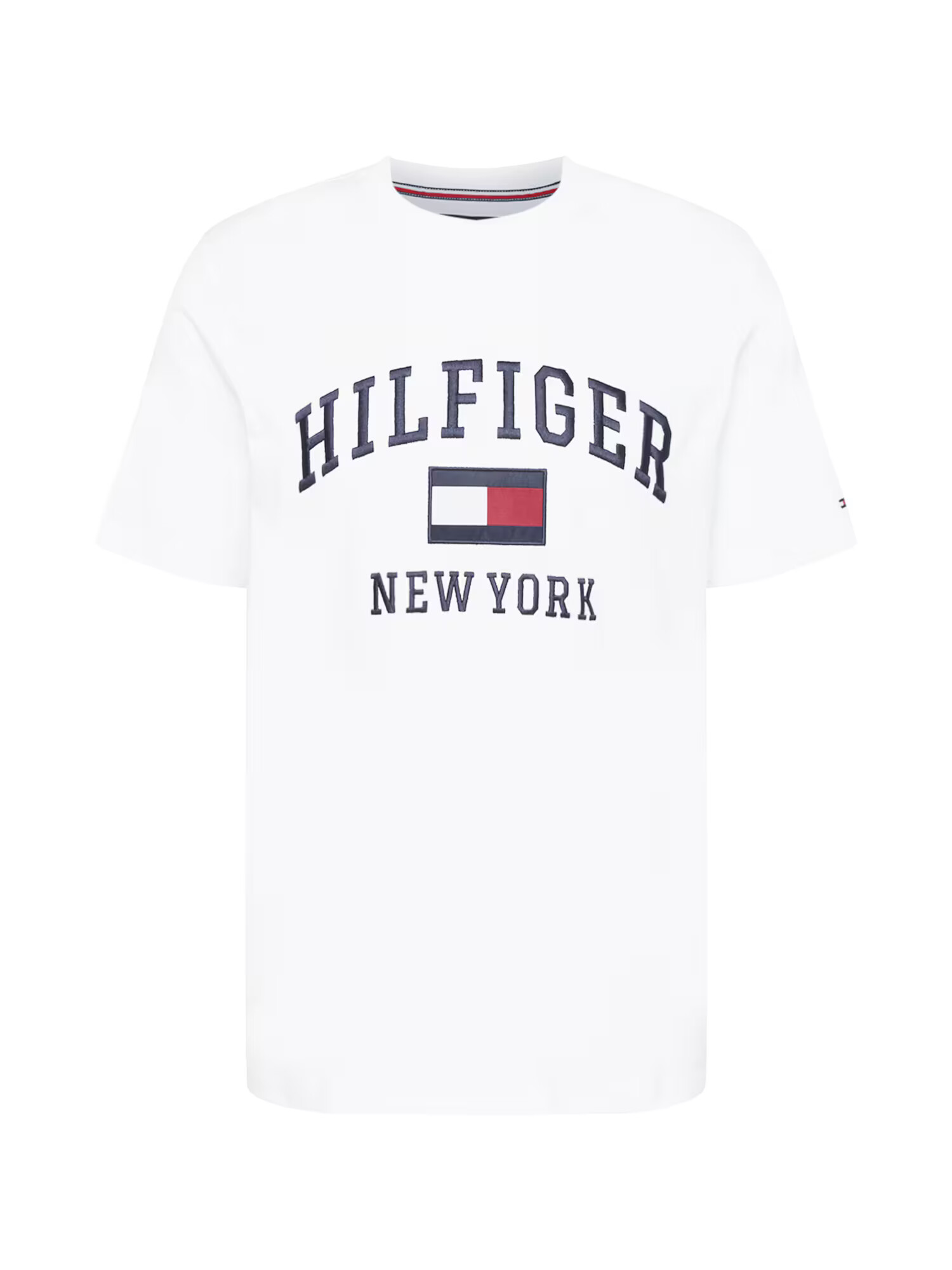 TOMMY HILFIGER Majica mornarska / krvavo rdeča / bela - Pepit.si