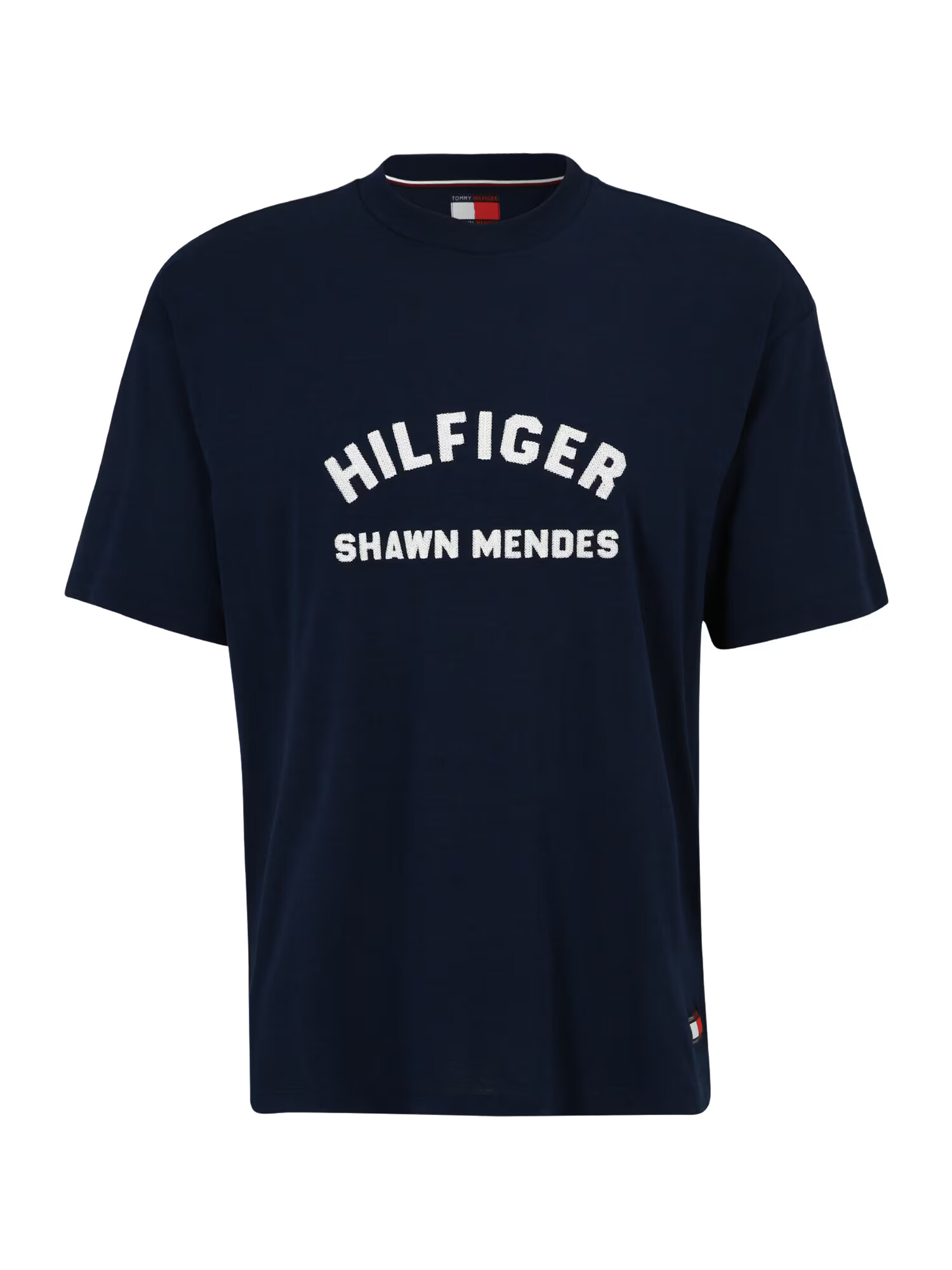 TOMMY HILFIGER Majica mornarska / živo rdeča / off-bela - Pepit.si