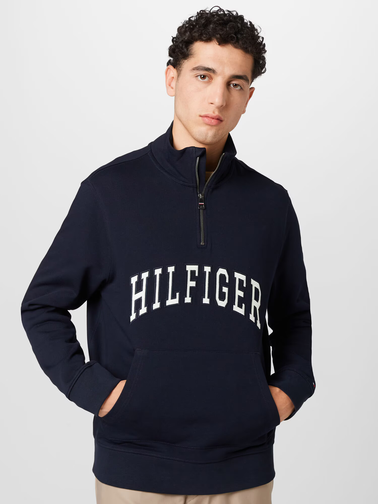 TOMMY HILFIGER Majica nočno modra / bela - Pepit.si