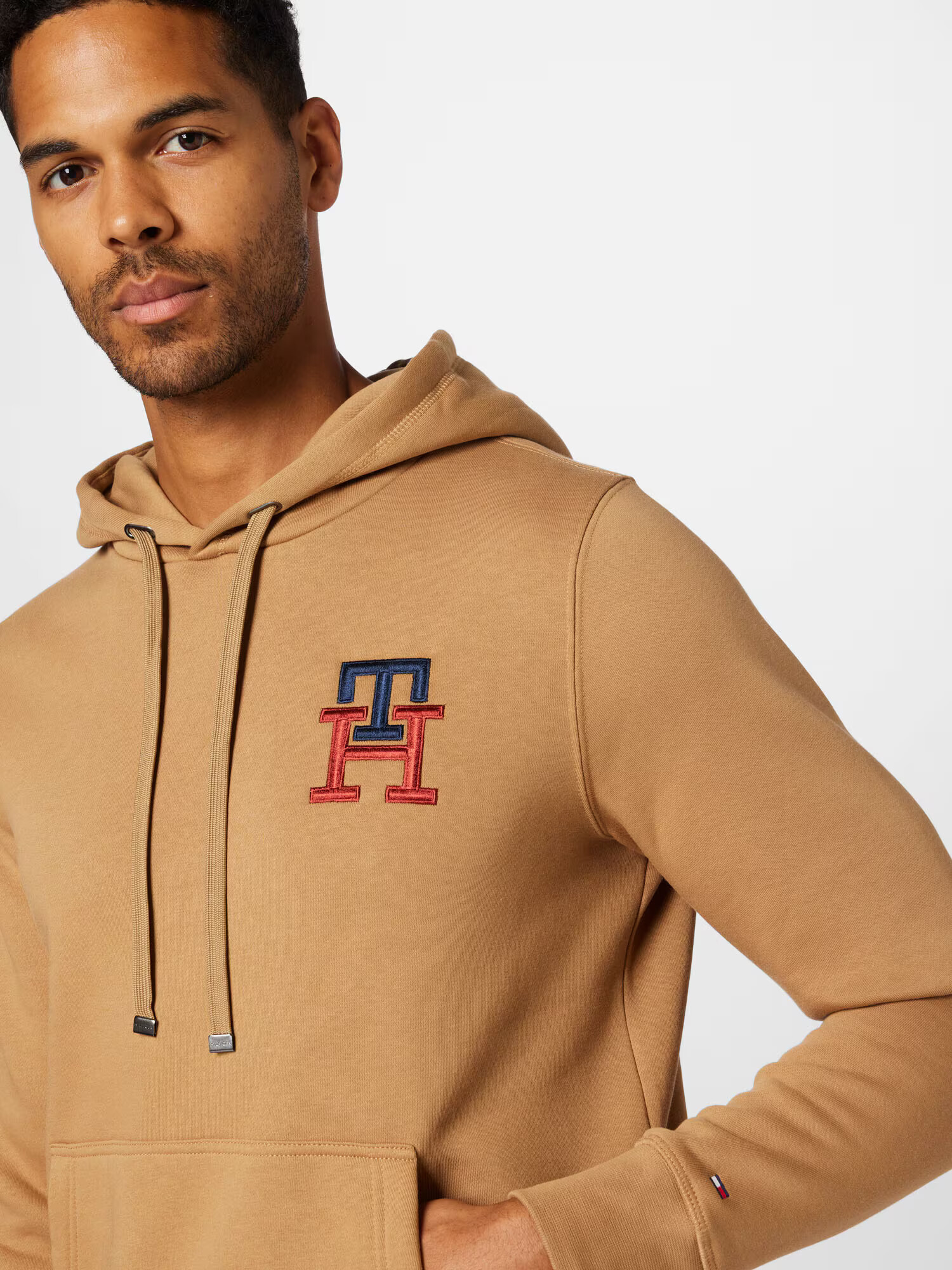 TOMMY HILFIGER Majica nočno modra / kapučino / ognjeno rdeča - Pepit.si