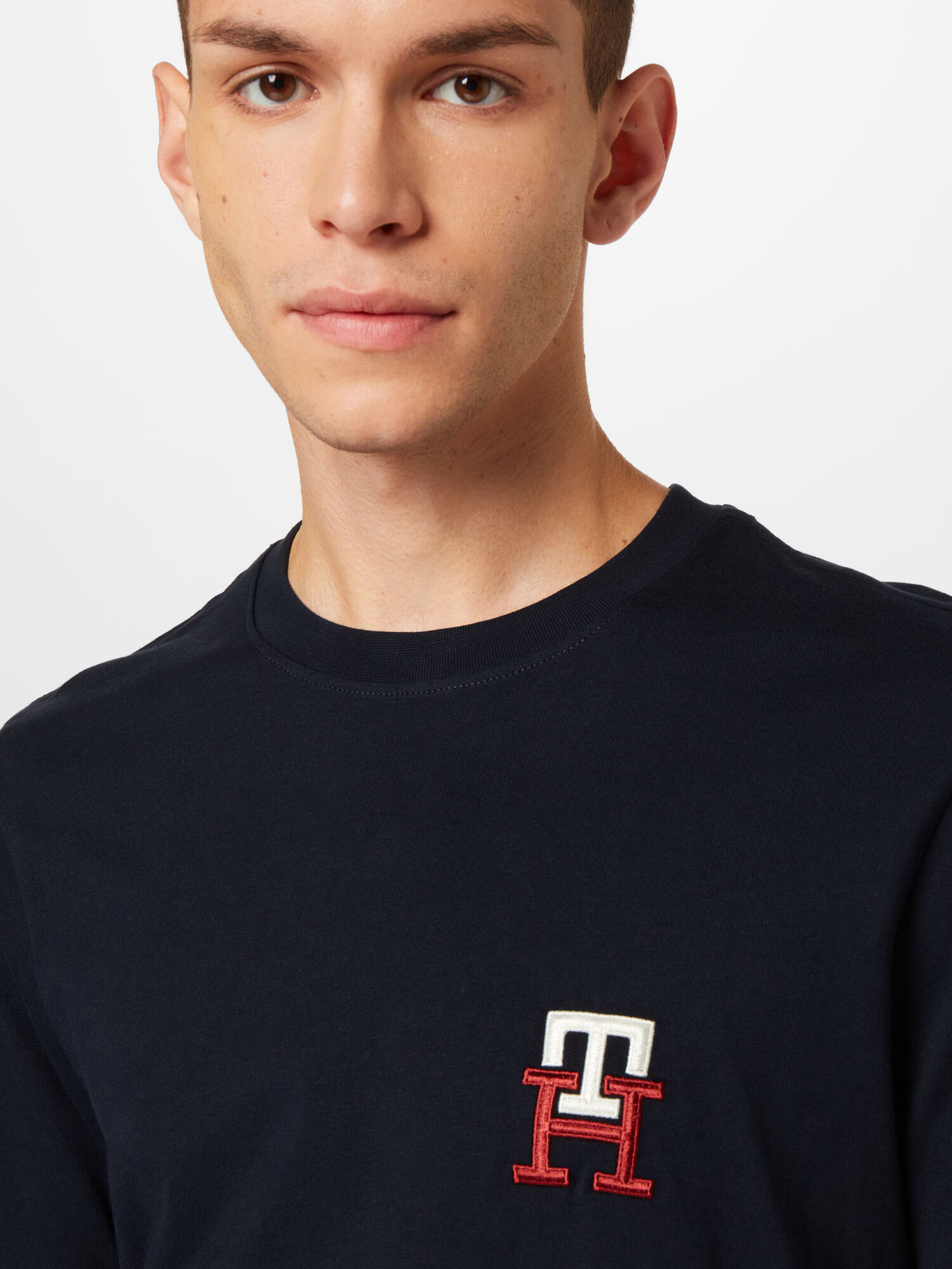 TOMMY HILFIGER Majica nočno modra / rdeča / bela - Pepit.si