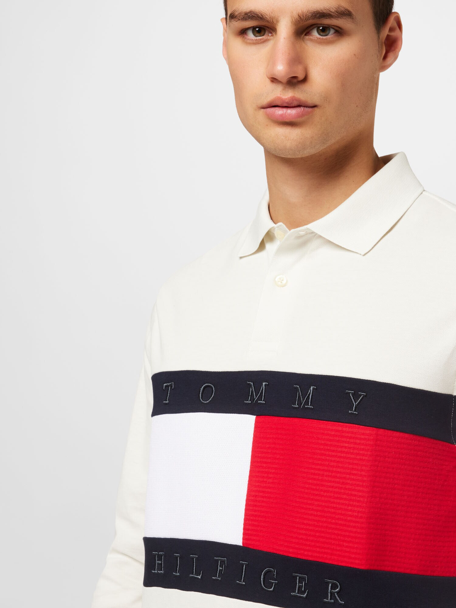 TOMMY HILFIGER Majica nočno modra / rdeča / bela - Pepit.si