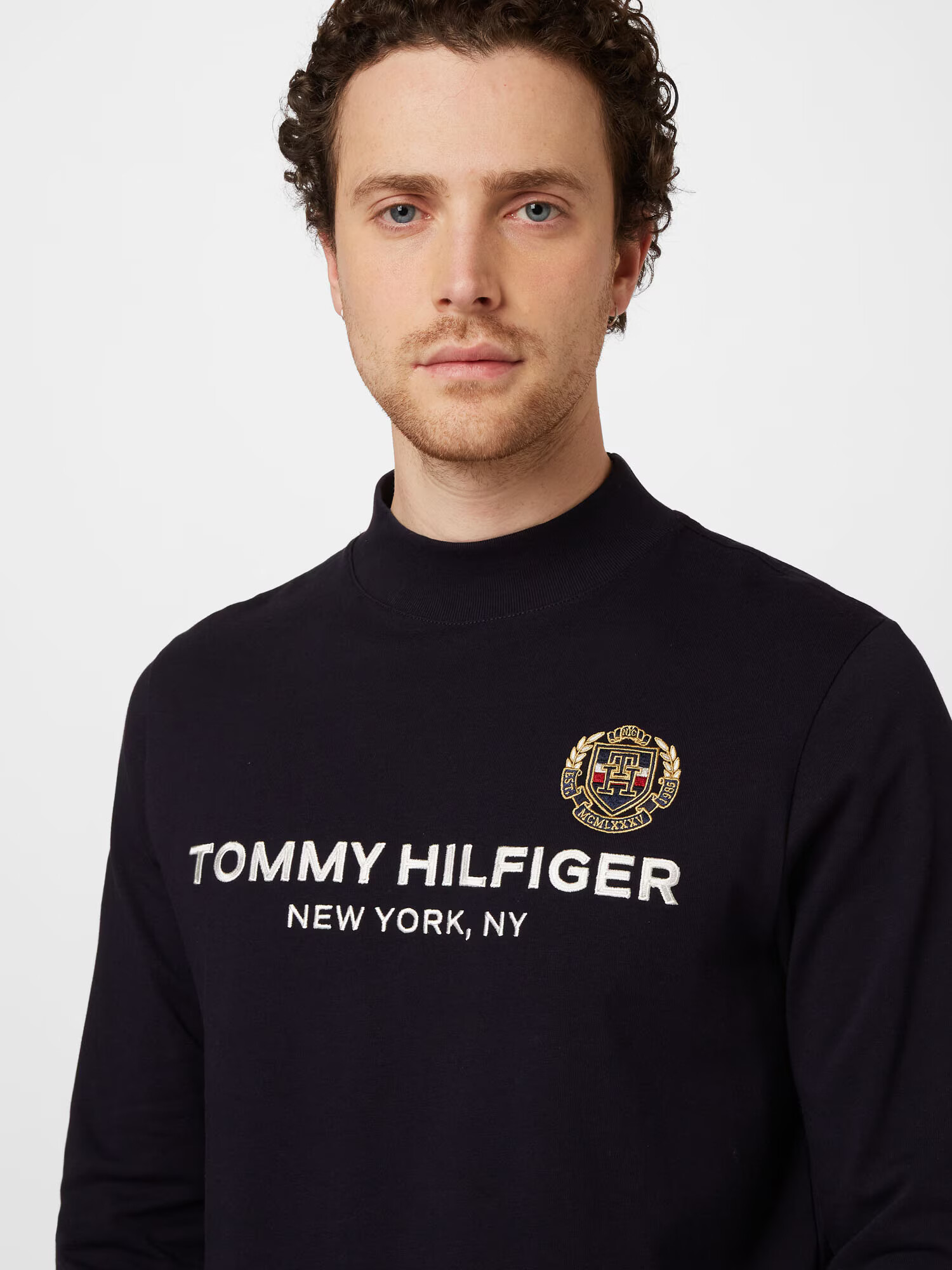 TOMMY HILFIGER Majica nočno modra / zlata / rdeča / bela - Pepit.si