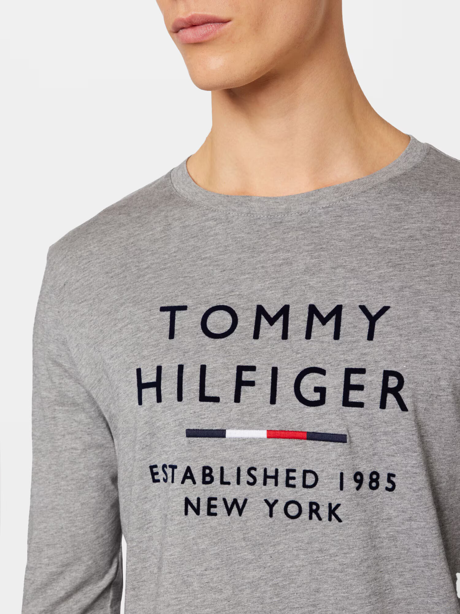 TOMMY HILFIGER Majica pegasto siva / rdeča / črna / bela - Pepit.si