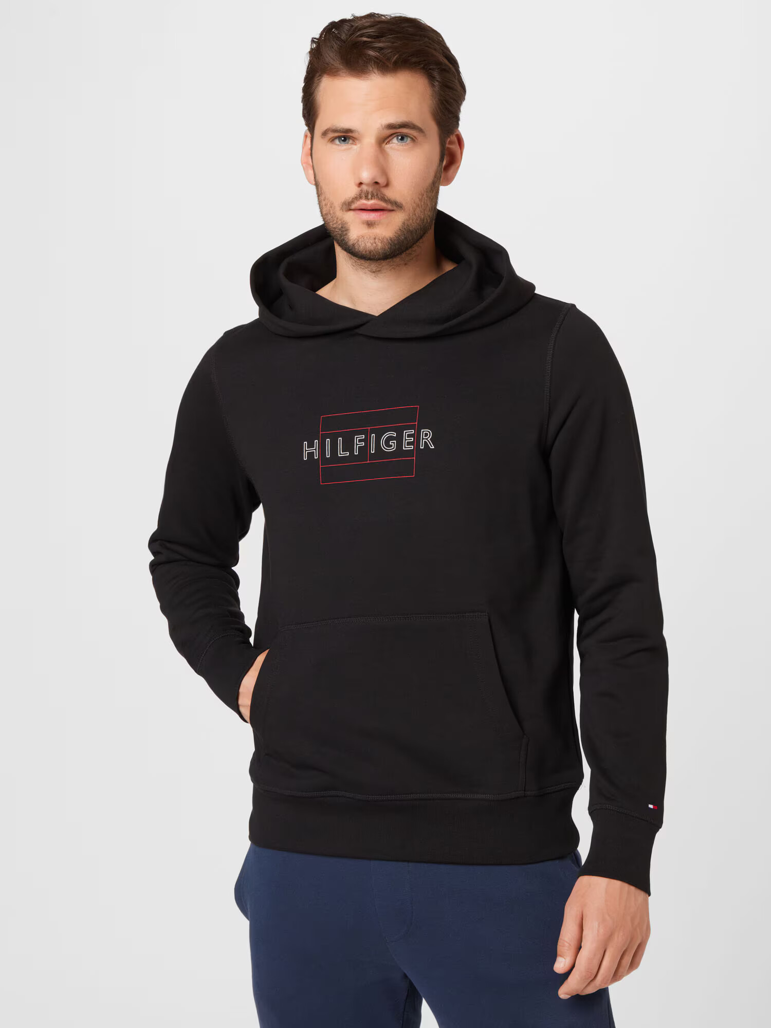 TOMMY HILFIGER Majica rdeča / črna / bela - Pepit.si